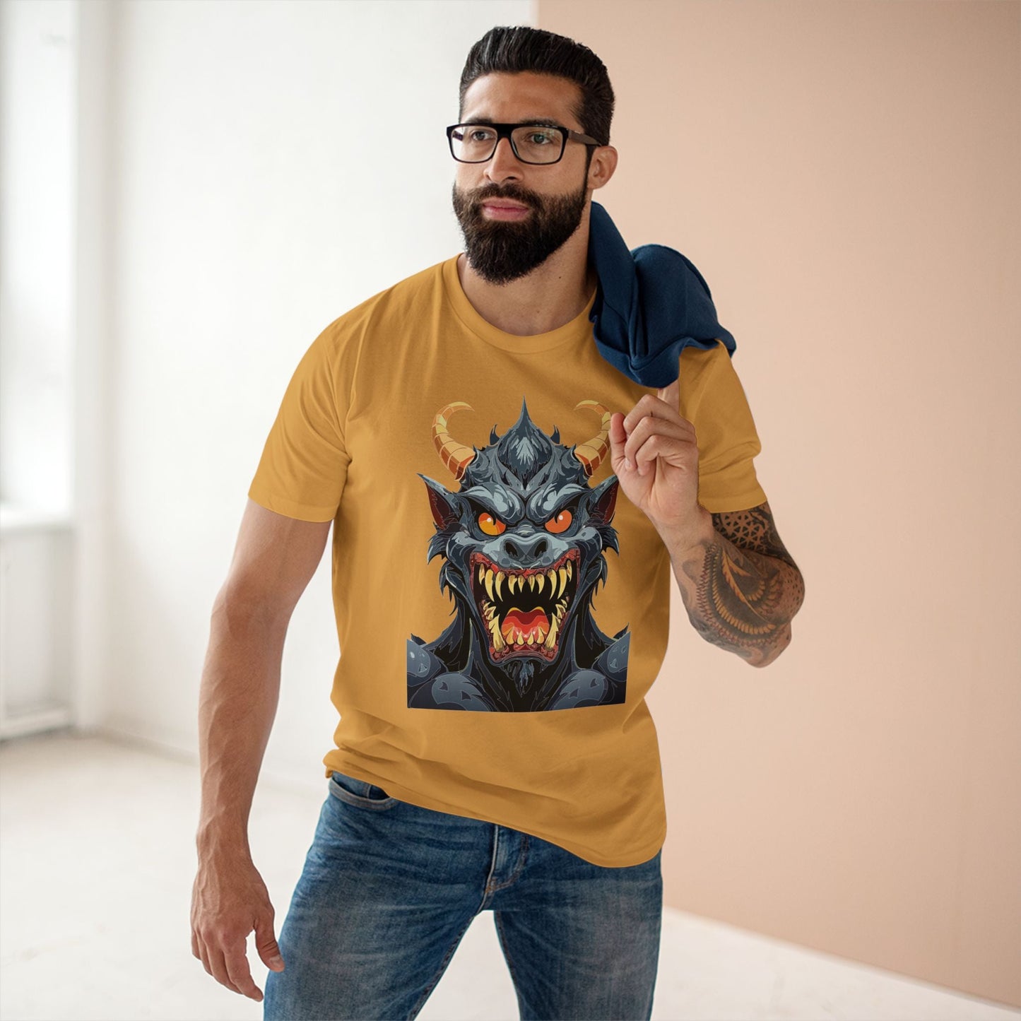 Cartoon Monsters Graphic Unisex 100 Cotton Staple Tee 3