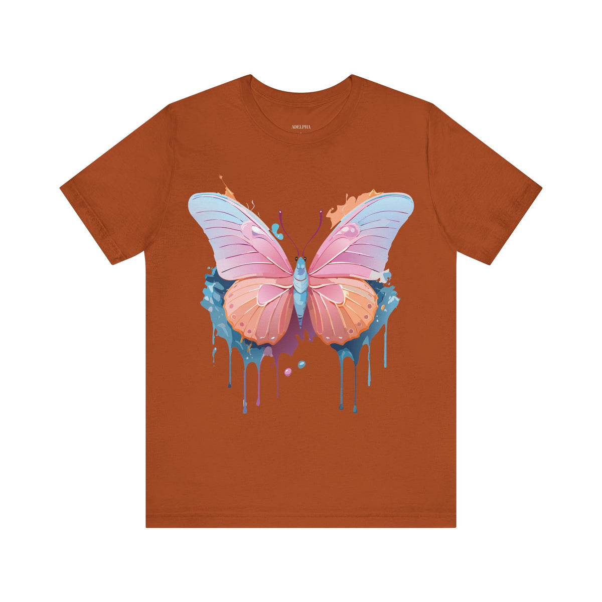 Butterfly Graphic Unisex Cotton Bella+Canvas Tee with Art Design n53