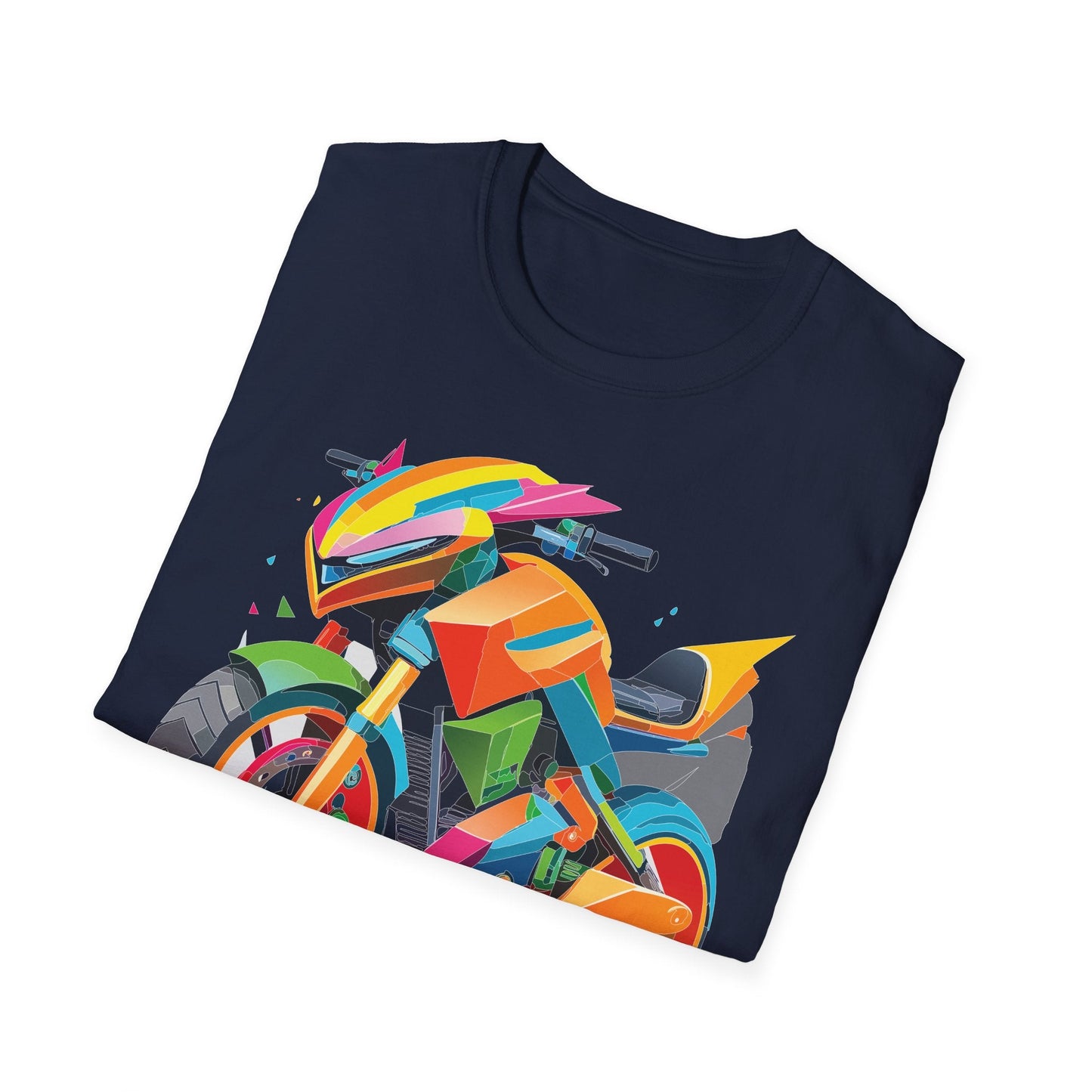 Unisex Bike T Shirt Moto Shirt MTB T Shirt With Art Design Softstyle Cotton Tee For Enthusiasts