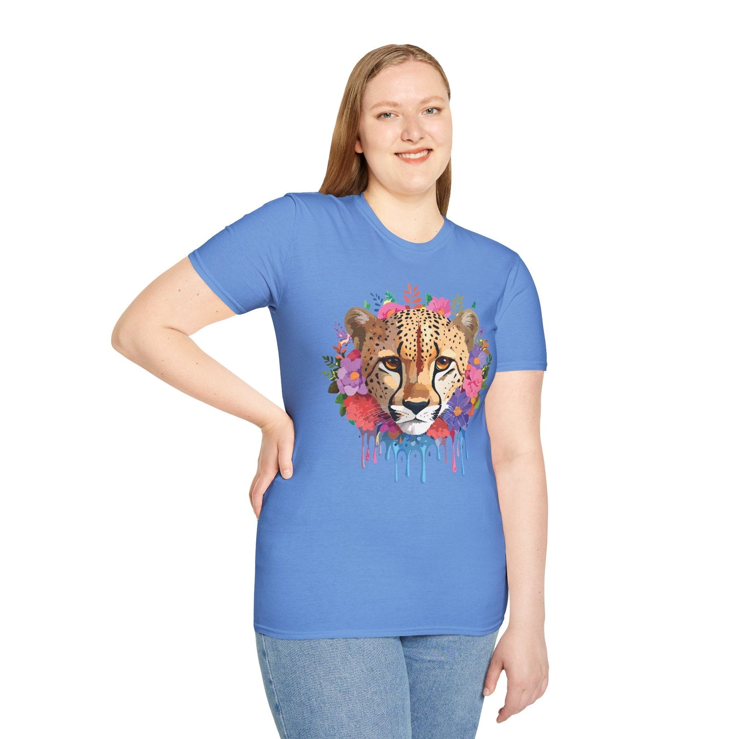 Cheetah Print Shirt Softstyle Tee Gildan 64000 100 Percent Ring Spun Cotton
