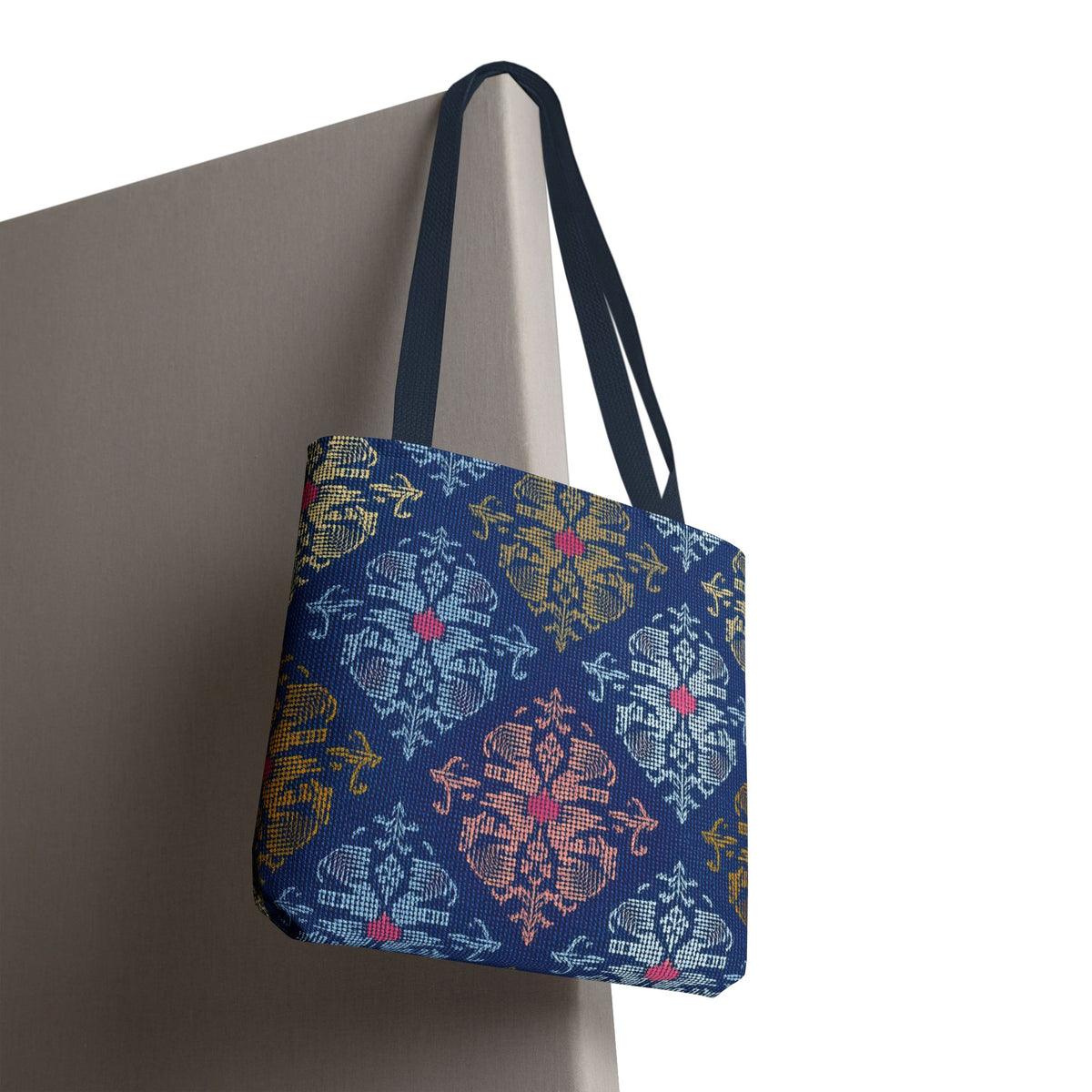 Denim Fabric Imitation Print Unisex Canvas Bag Poly Spun 3 Sizes Tote Bag 157