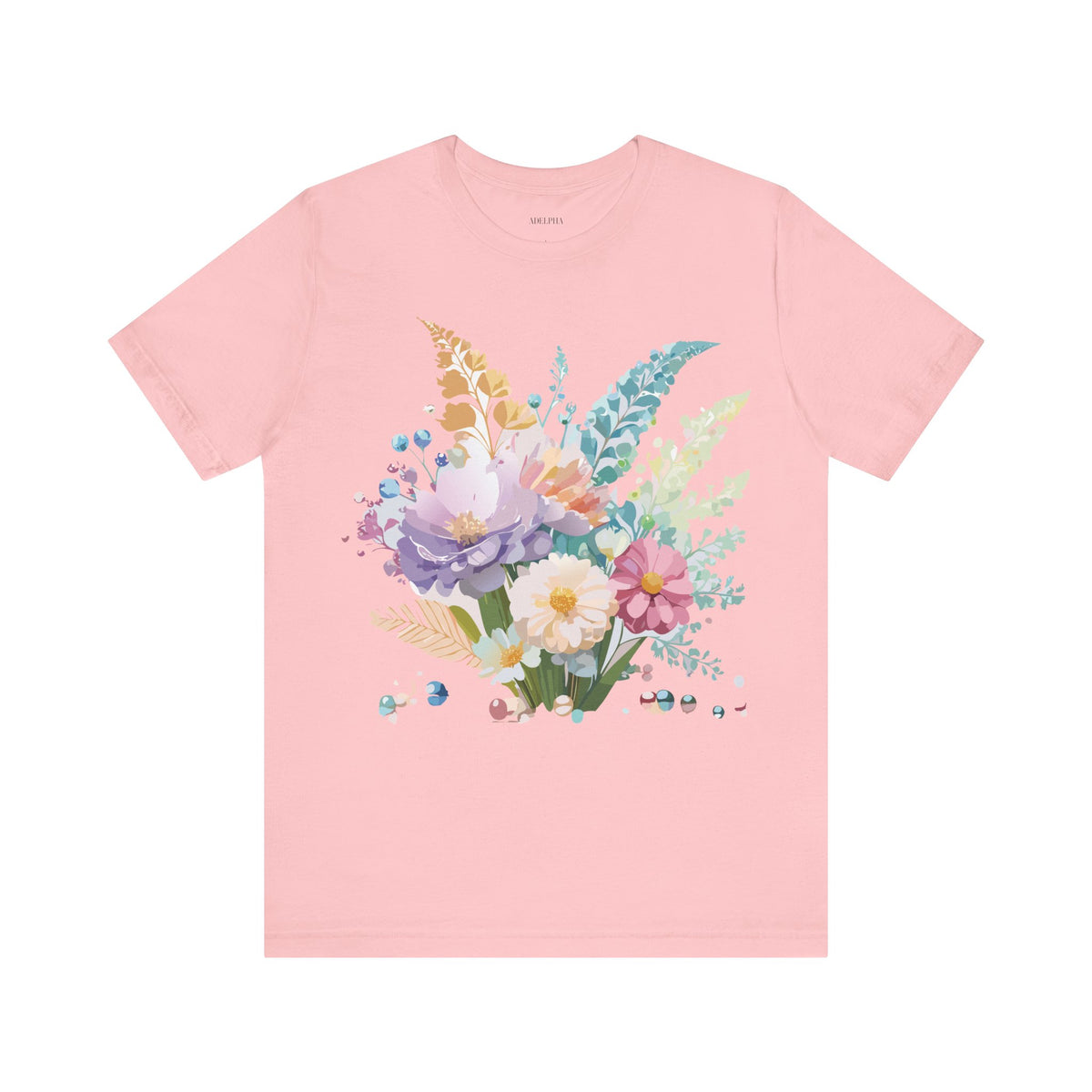 Floral Graphic Tee Shirt - Bella+Canvas Unisex 100 Cotton 16
