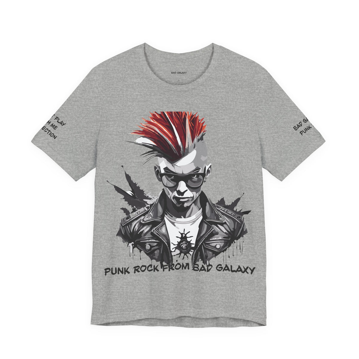 Punk Rock Graphic Unisex Cotton Bella+Canvas Tee with Art Design b35