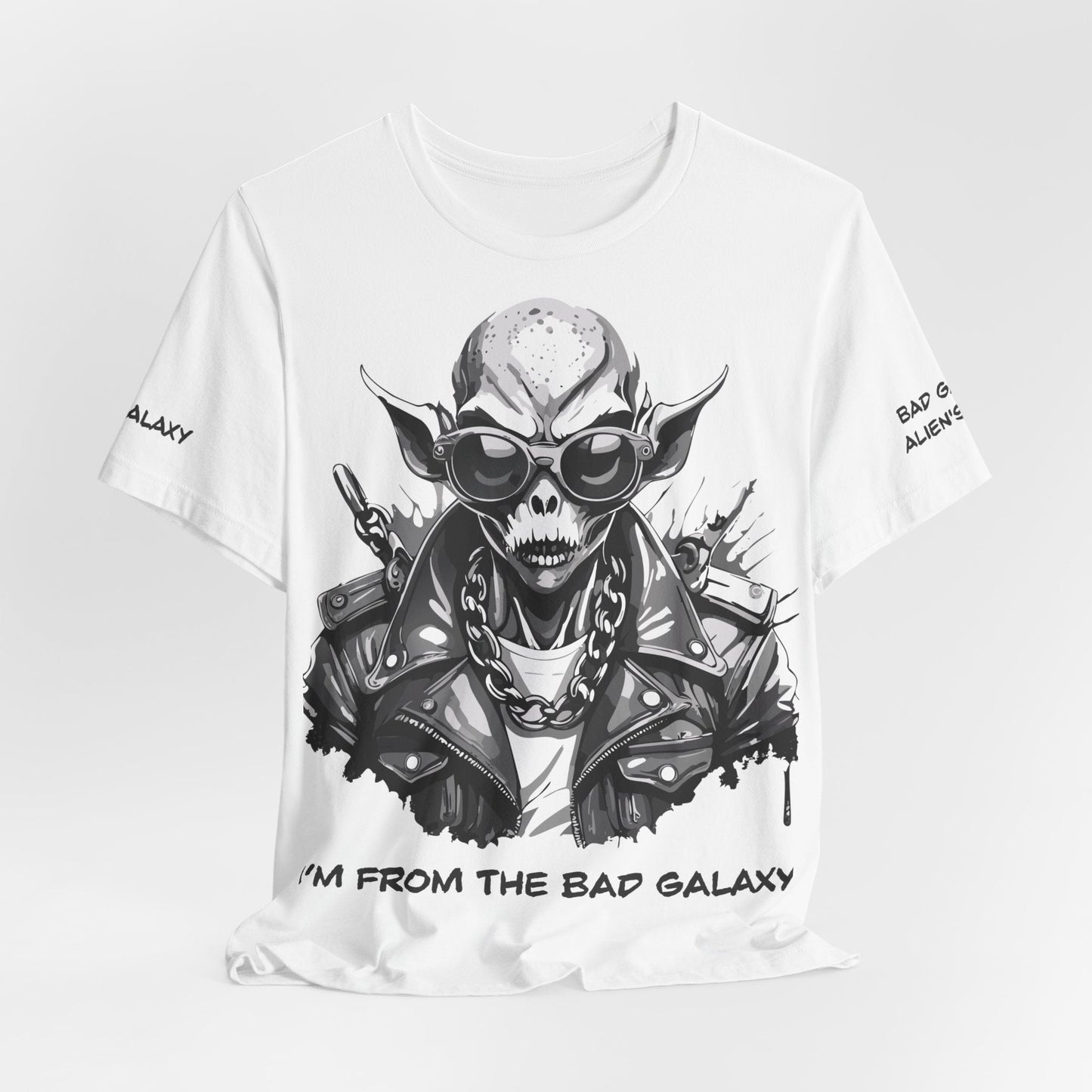 Alien Tee Shirt From Bad Galaxy Made To Order 100 Percent Cotton Eco Friendly Inks Free Shipping