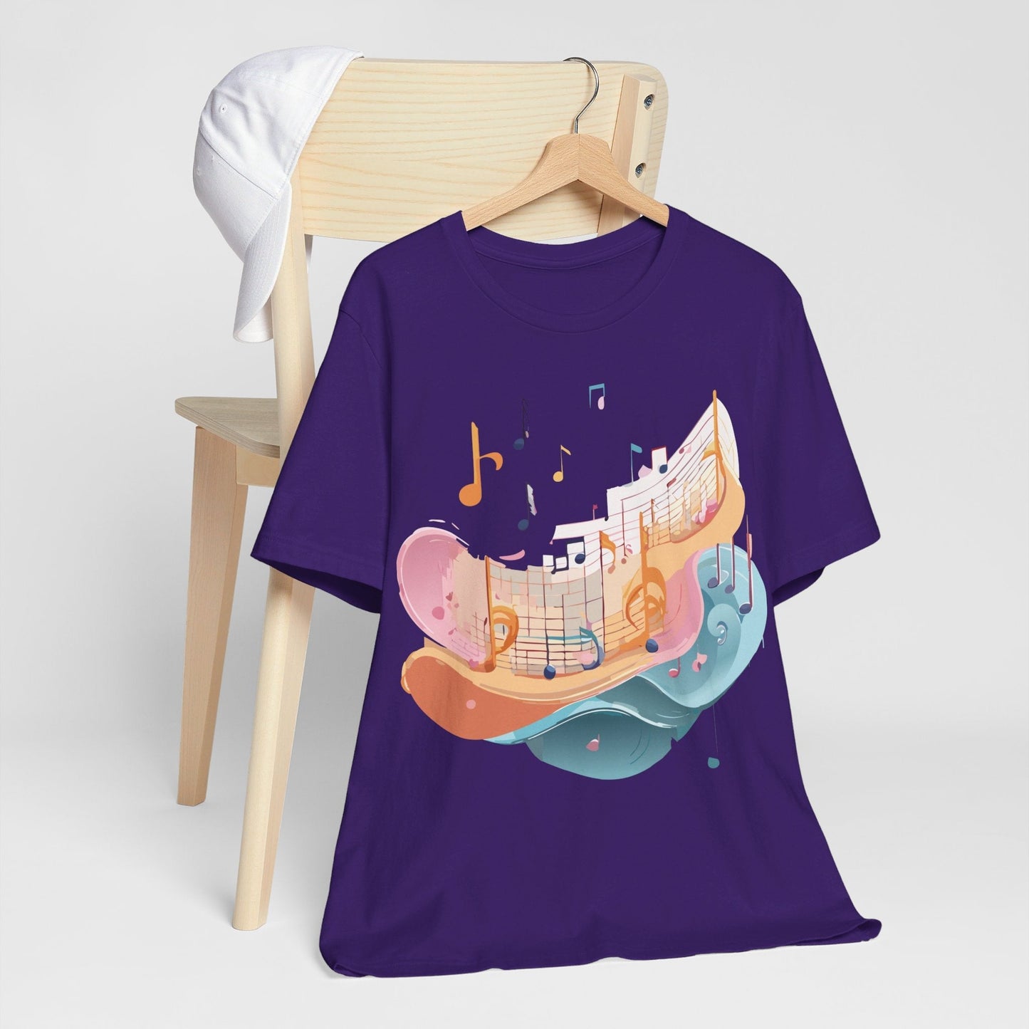 Music Graphic Unisex 100 Cotton Vintage Art with Musical Elements Tee 27