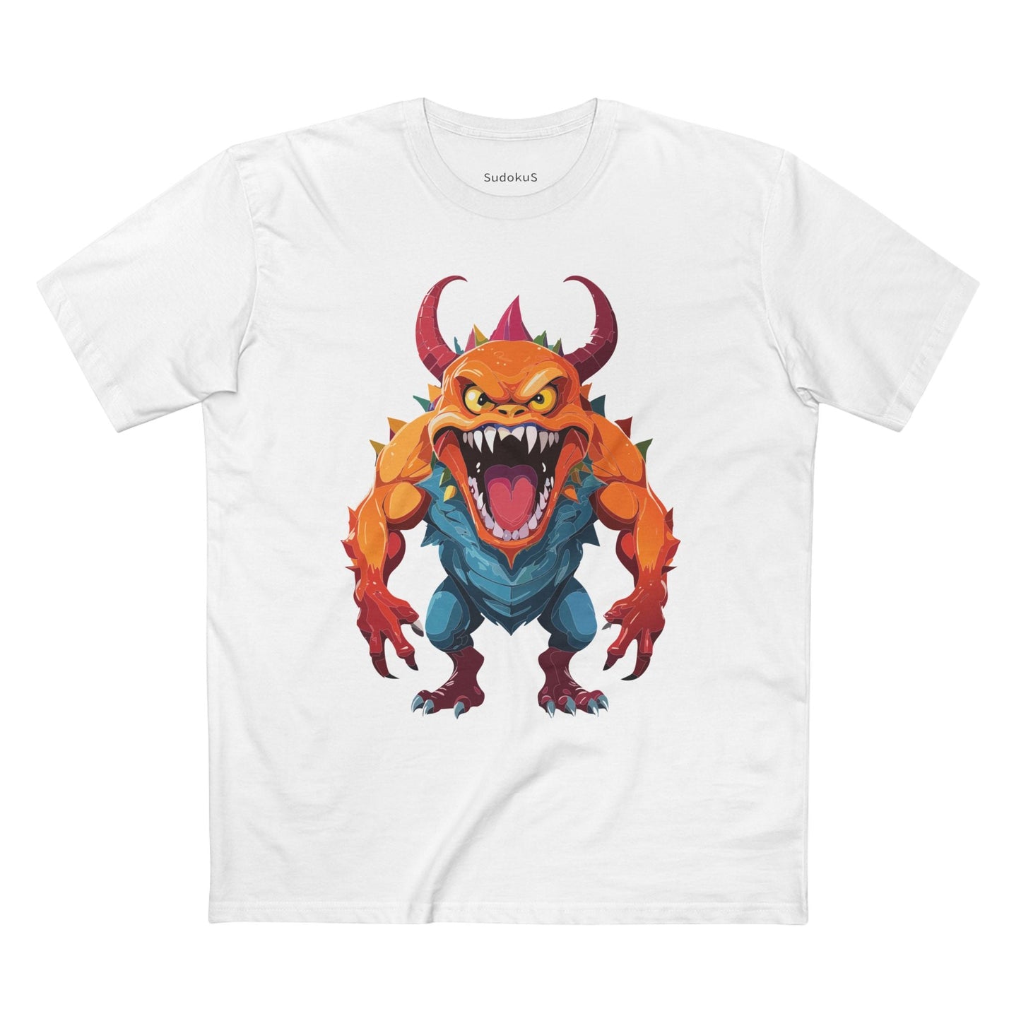 Cartoon Monsters Graphic Unisex 100 Cotton Staple Tee 25