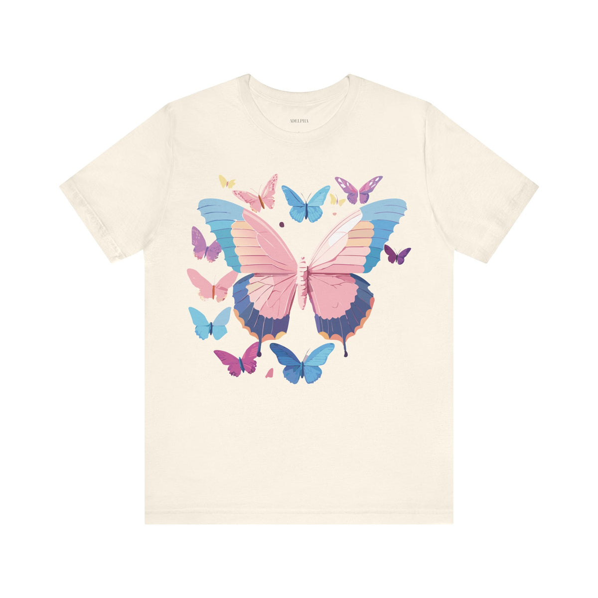 Butterfly Graphic Unisex Cotton Bella+Canvas Tee with Art Design n19