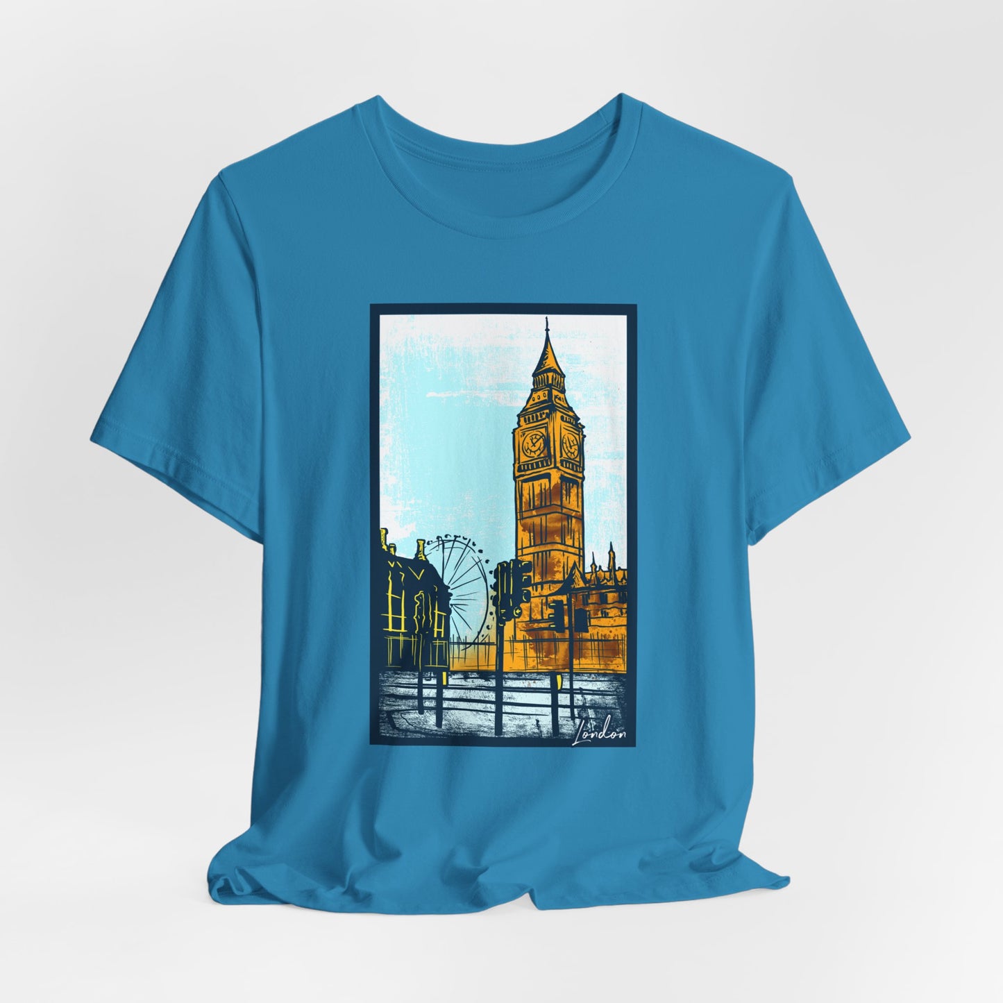 Retro Poster London Graphic Design Tee, London Shirt, Vintage Tees, Art Design T-Shirt, Graphic Tee, Retro Art Shirts