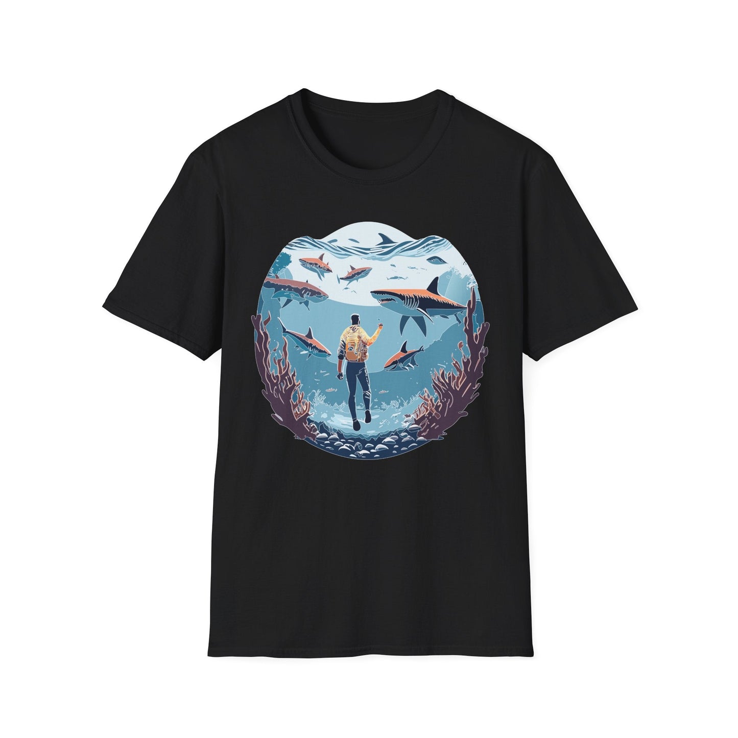 Ocean Graphic Unisex Softstyle Cotton Tee 2