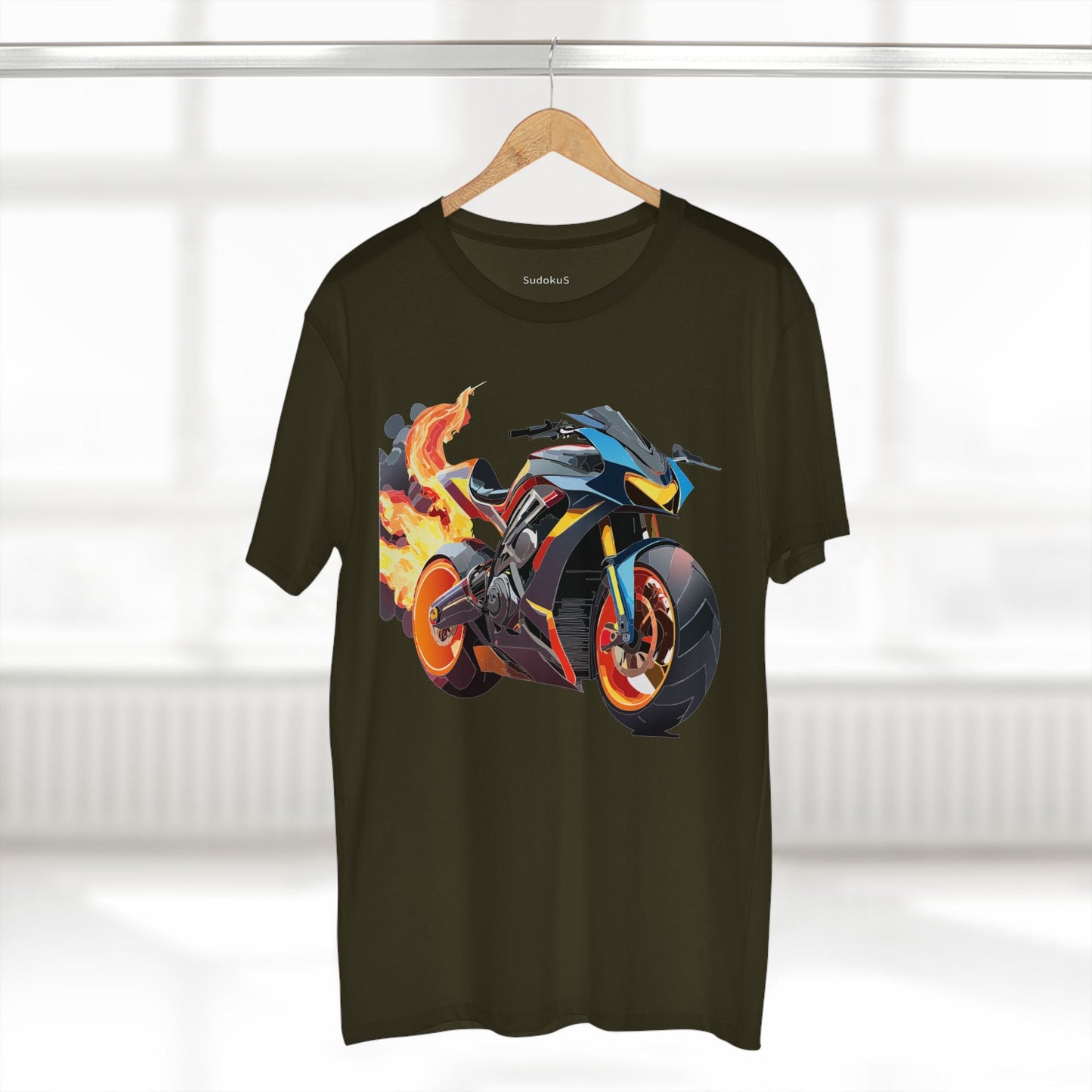 Moto Bike Graphic Unisex 100 Cotton Staple Tee 20