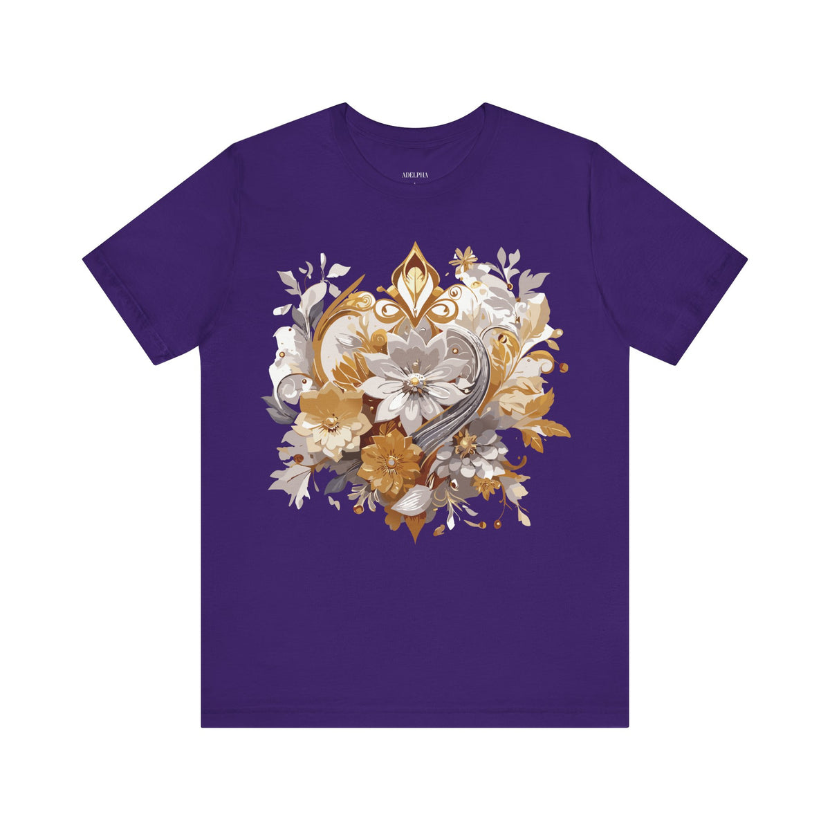 Jewelry Graphic Unisex Cotton Bella+Canvas Tee with Gemstones Art Design m43