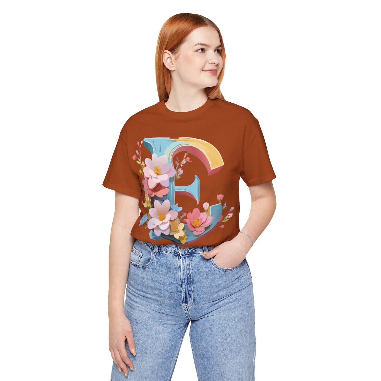 Letter E Shirt Unisex Graphic Tee By Adelpha Vintage Inspired Short Sleeve Casual