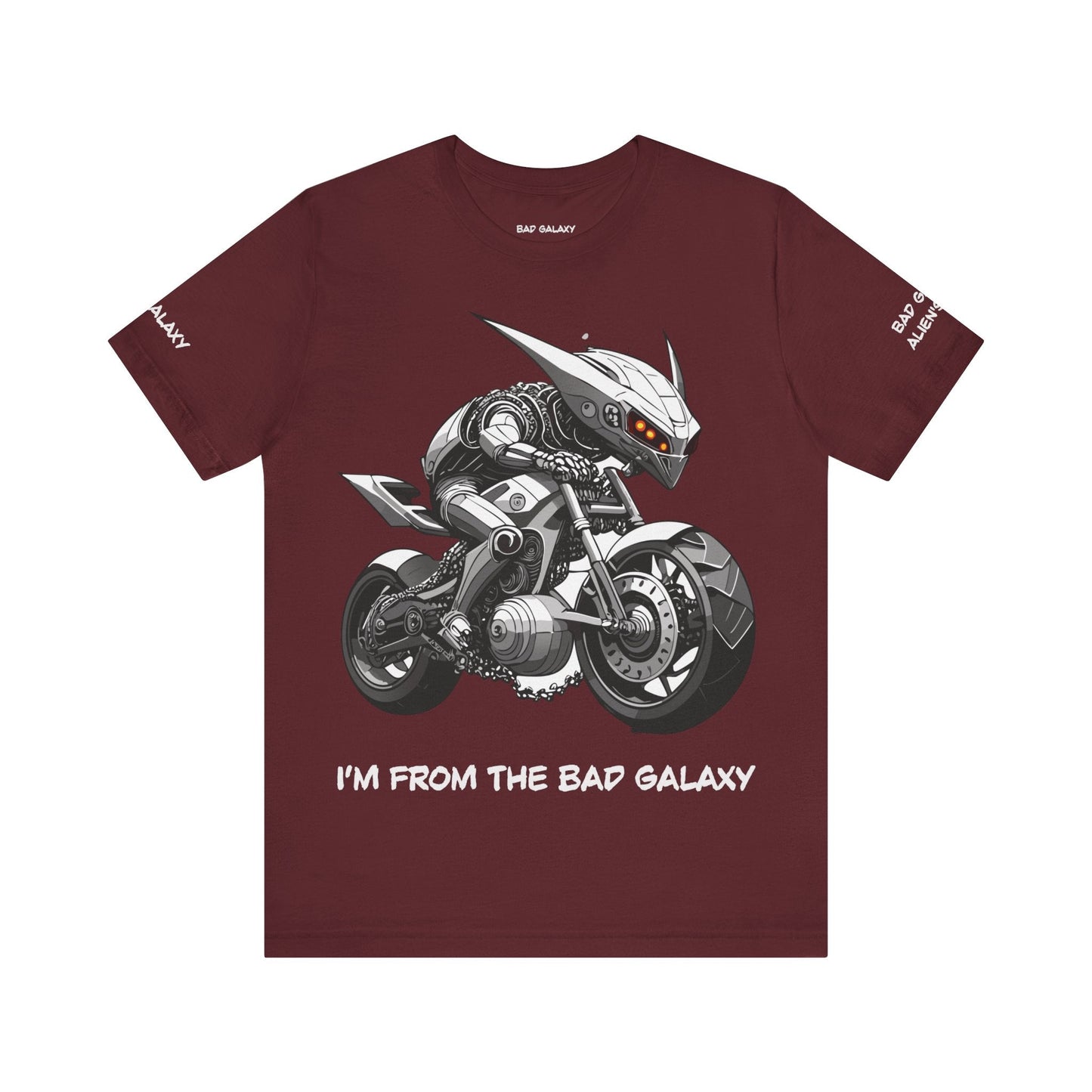 Tee Shirt With Alien From Bad Galaxy Made To Order 100 Percent Cotton Eco Friendly Print