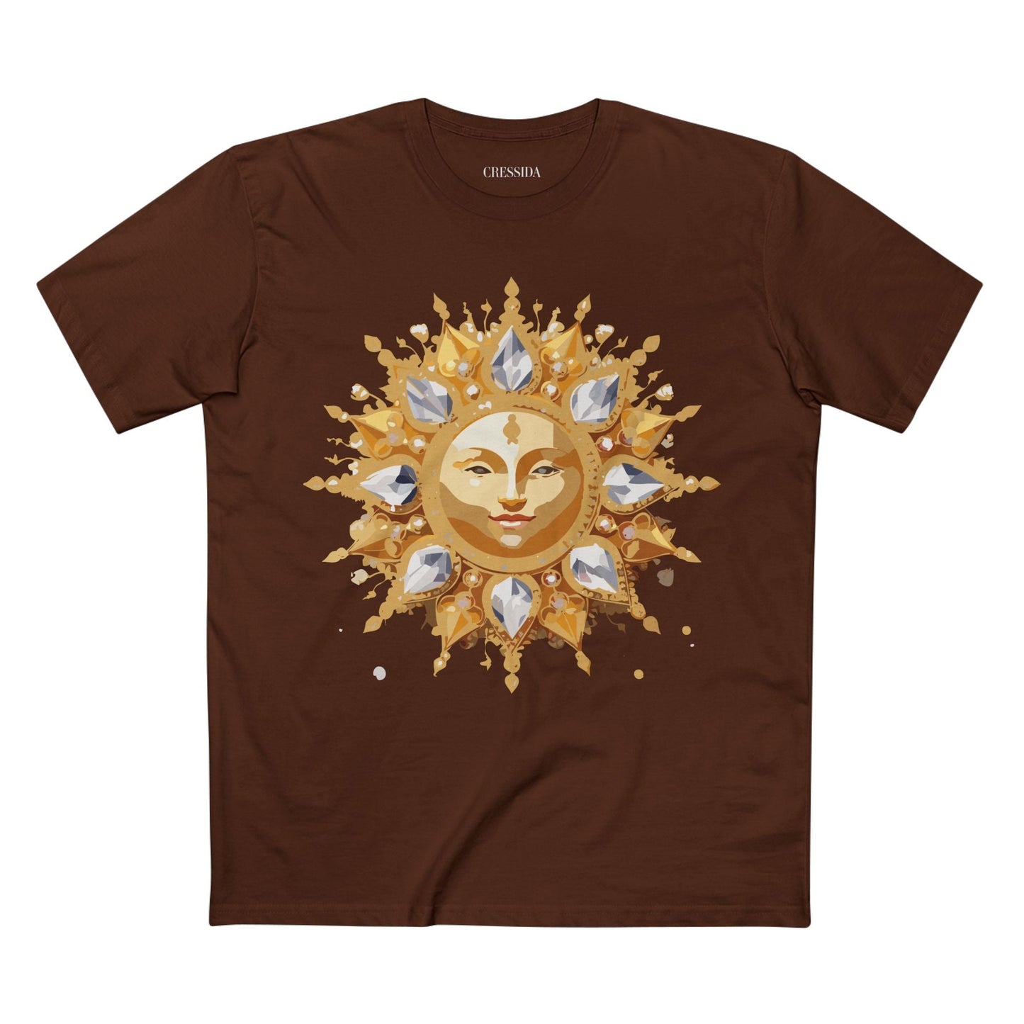 Gold Sun Graphic Unisex 100 Cotton T-Shirt with Golden Art Design 4
