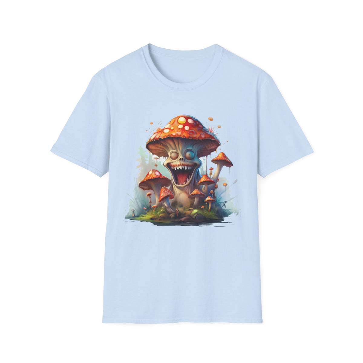 Funny Mashroom Cartoon  Graphic Tee Gildan Unisex 100 Cotton Tee Shirt c21