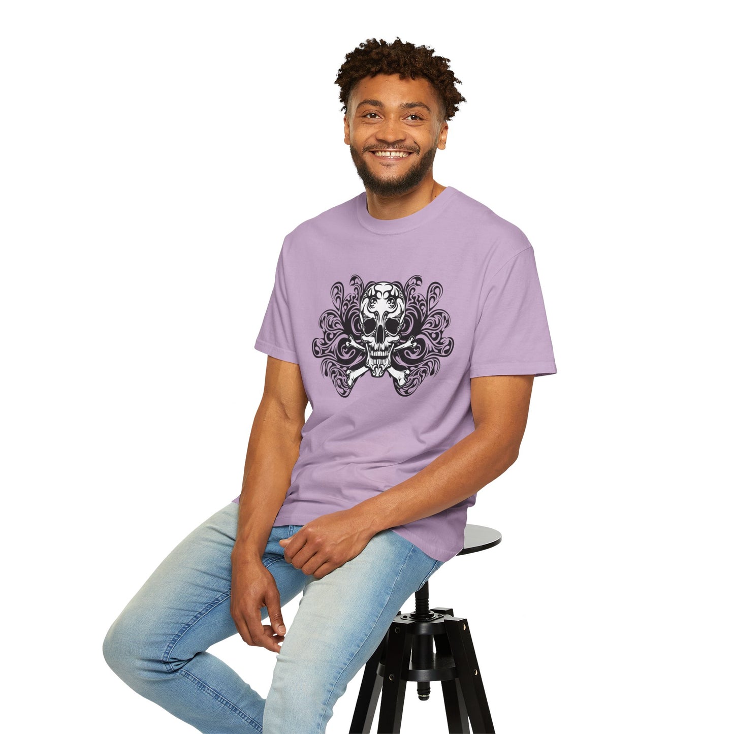 Unisex Cotton Tee Shirt with Skull