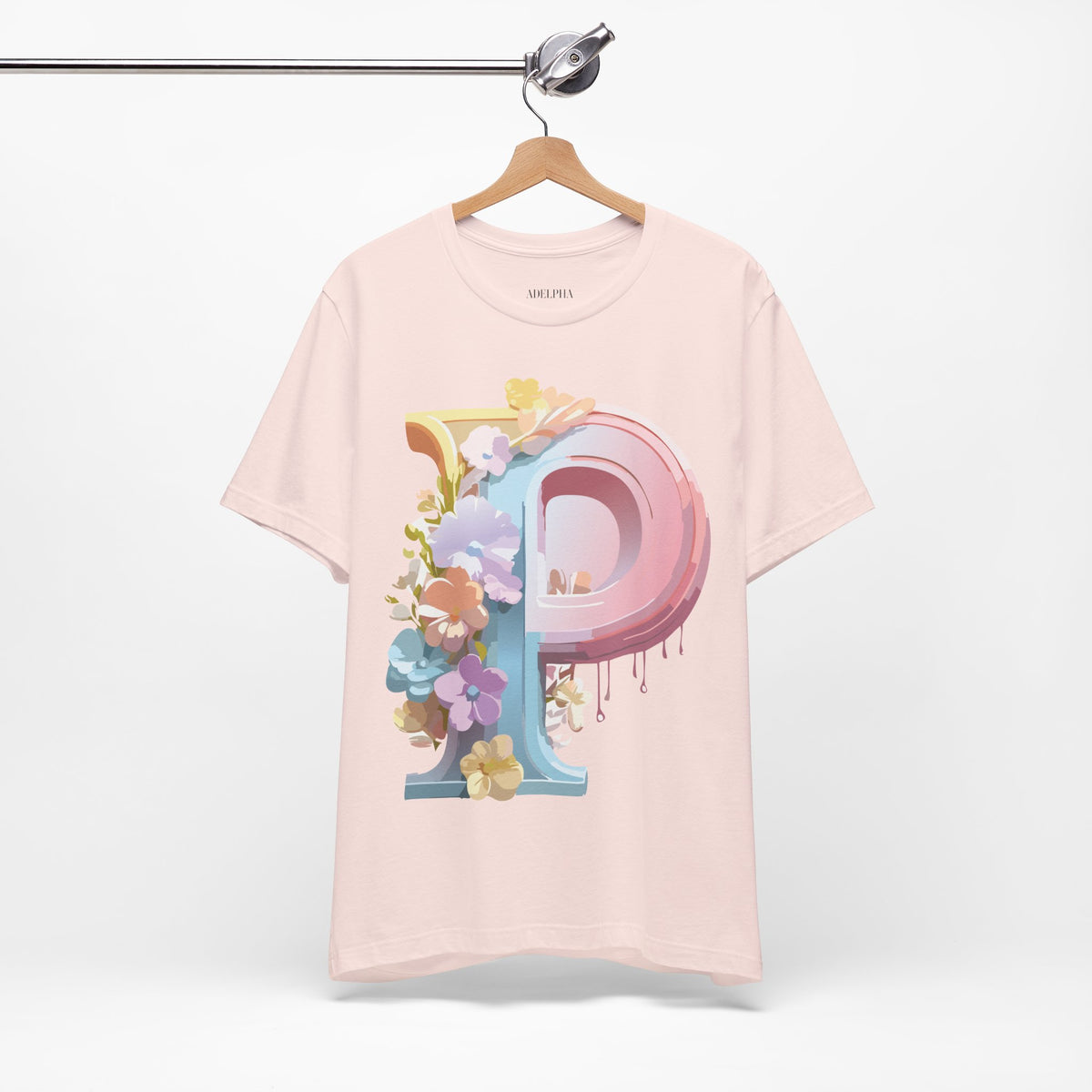 Letter P Graphic Unisex Cotton Bella+Canvas Tee with Art Letter Design