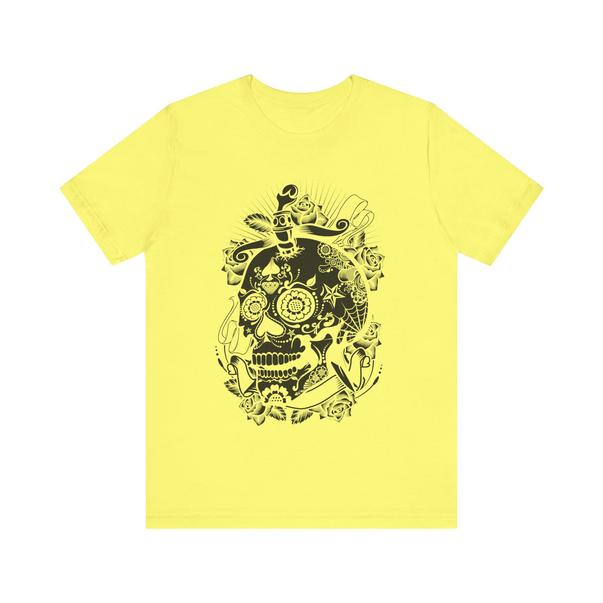 Camiseta unisex de algodón con calavera