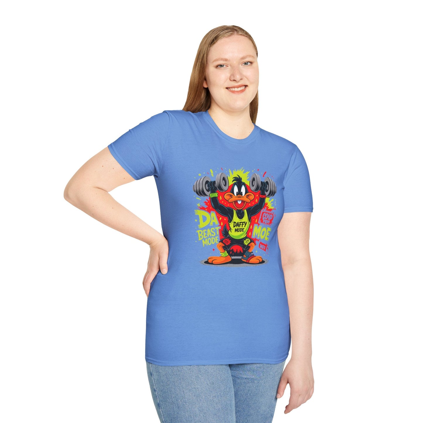 Unisex Cartoon T Shirt With Animation Design Funny Animals Tee Softstyle Gildan 64000