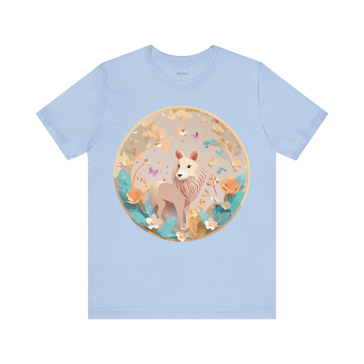 Medallion Graphic Unisex Cotton Bella+Canvas Tee with Art Design d59