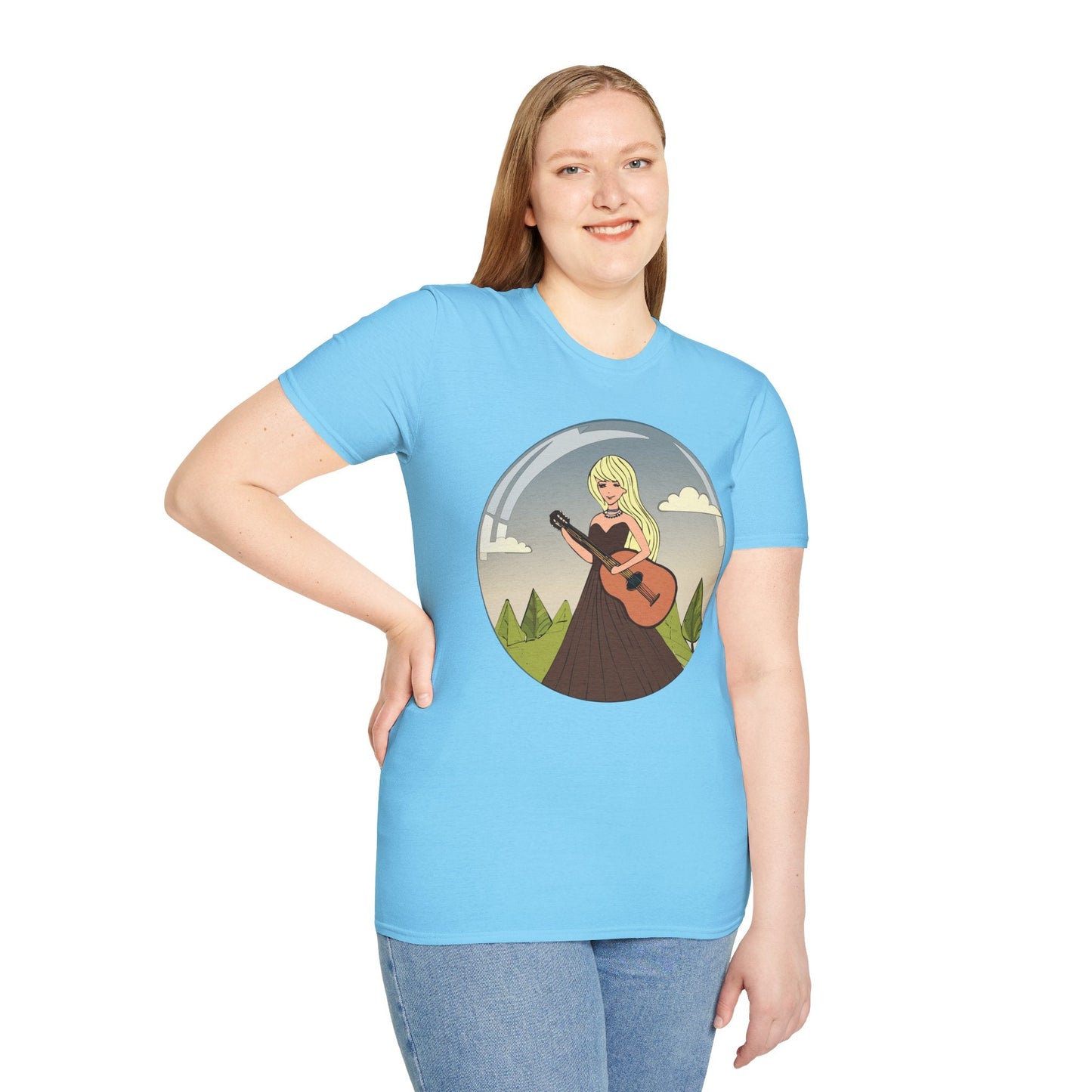 Womens Graphic T Shirt Art Design Tee Softstyle 100 Percent Ring Spun Cotton Short Sleeve