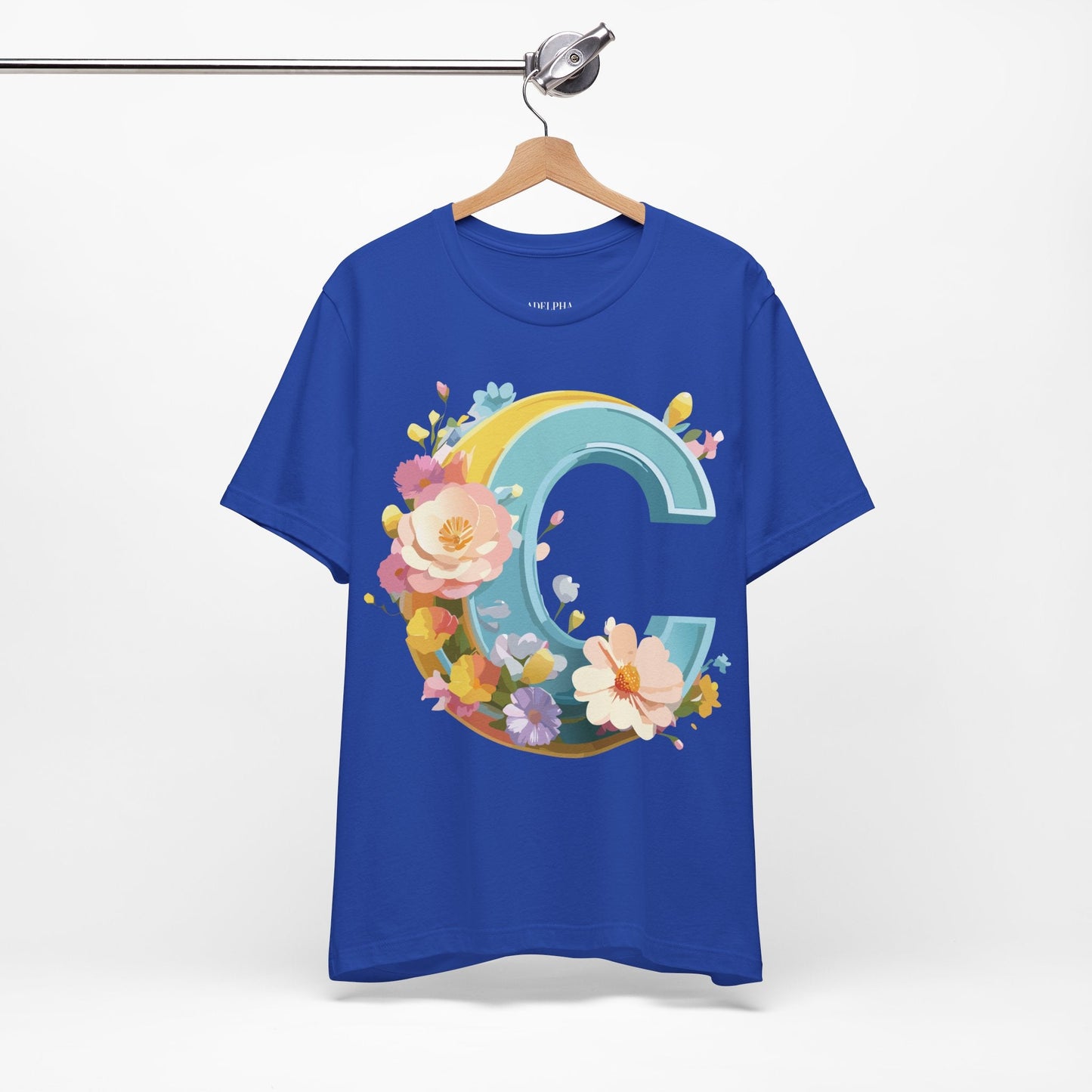 Adelpha Letter C Shirt Graphic Tee Unisex Short Sleeve Art Design Vintage Inspired Casual Wear