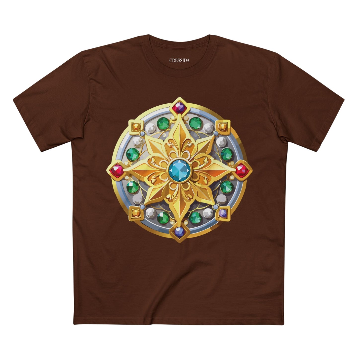 Medallion Graphic T-Shirt Unisex 100 Cotton With Gold Art Design Medal Tee 1