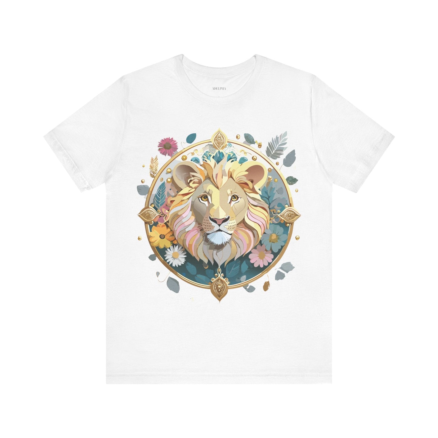 Medallion Graphic Unisex 100 Cotton Vintage Animal Medal Artwork Tee 64