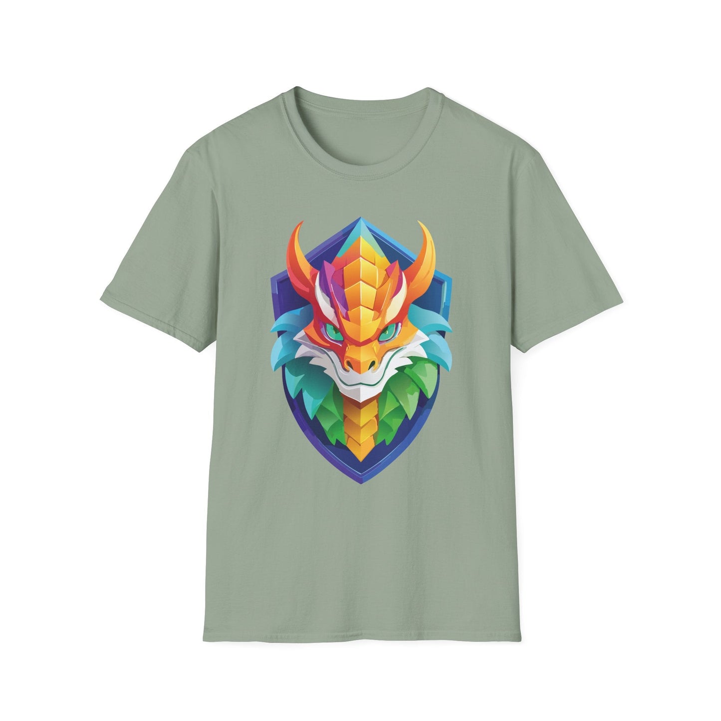 Unisex Dragon T Shirt Softstyle 64000 100 Percent Ring Spun Cotton Comfortable Tee
