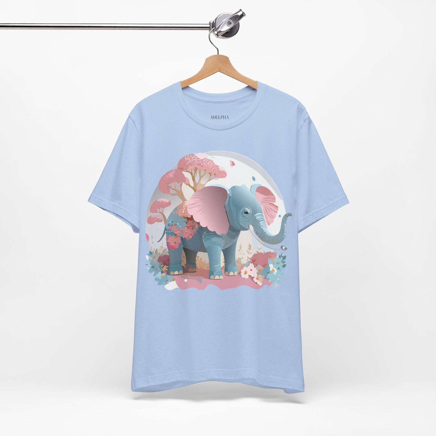 Elephant Graphic T Shirt Unisex By Adelpha Vintage Inspired Art Design Tee Premium Quality Cotton