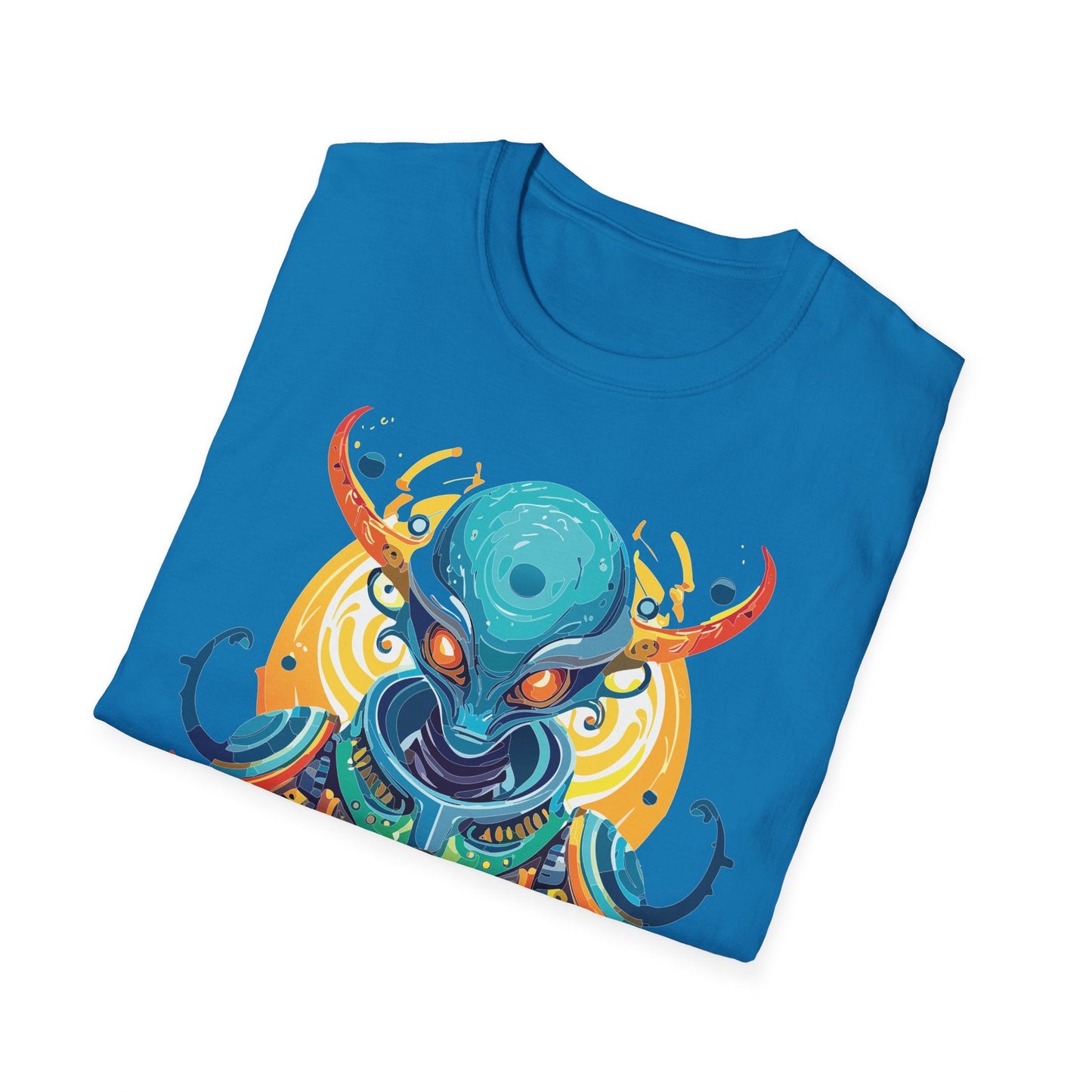 Alien T Shirt Cosmos Shirt Unisex Short Sleeve Tee With Alien Art Design Ring Spun Cotton