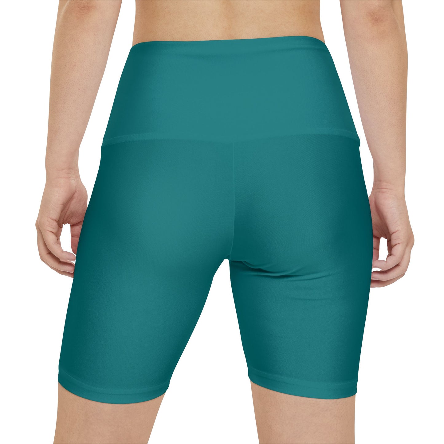 True Teal Women's Workout Shorts — Teal Athletic Biker Shorts for Yoga & Gym