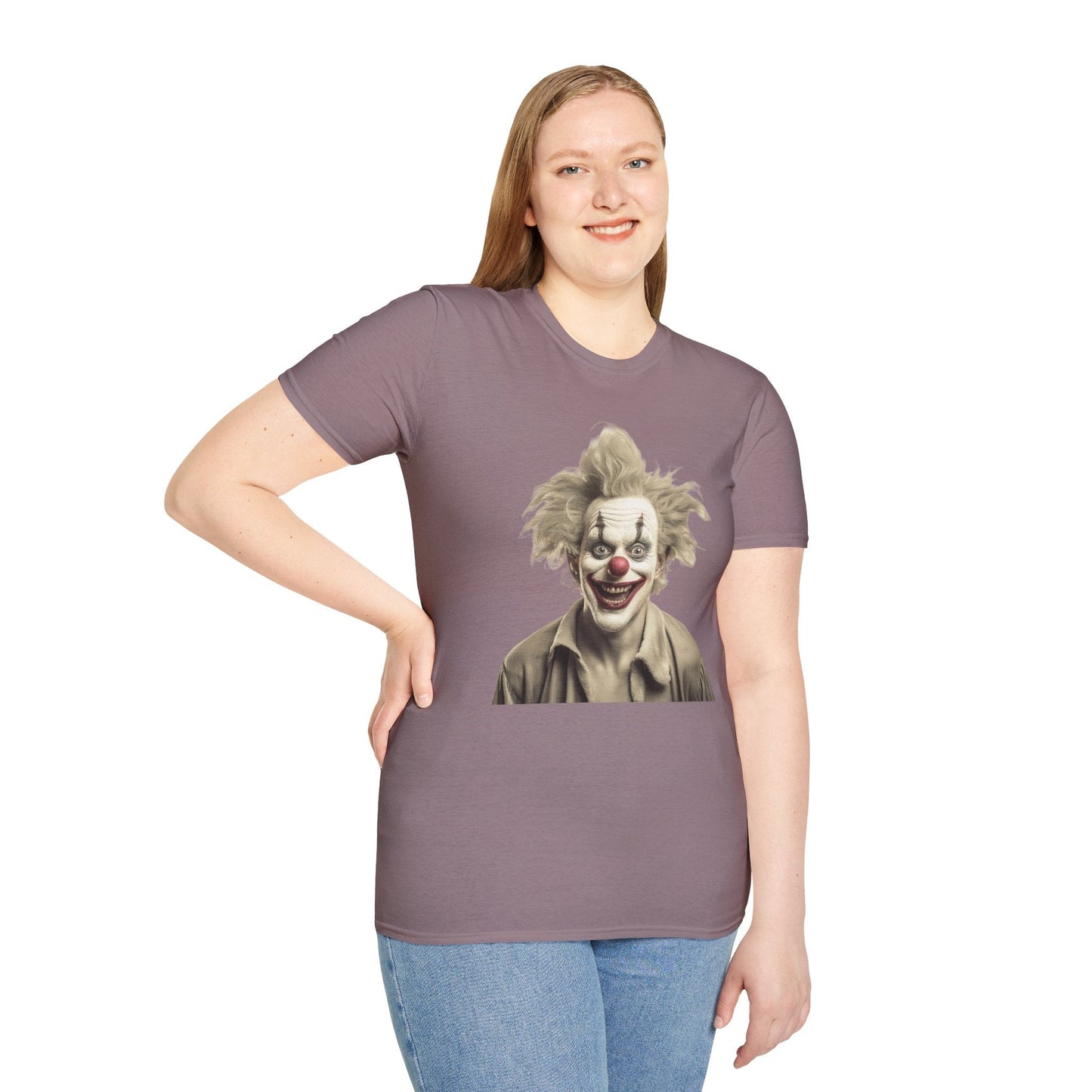 Clown Shirt Unisex T Shirt Funny Man Circus Shirt Scary Man Shirt Softstyle Gildan 64000
