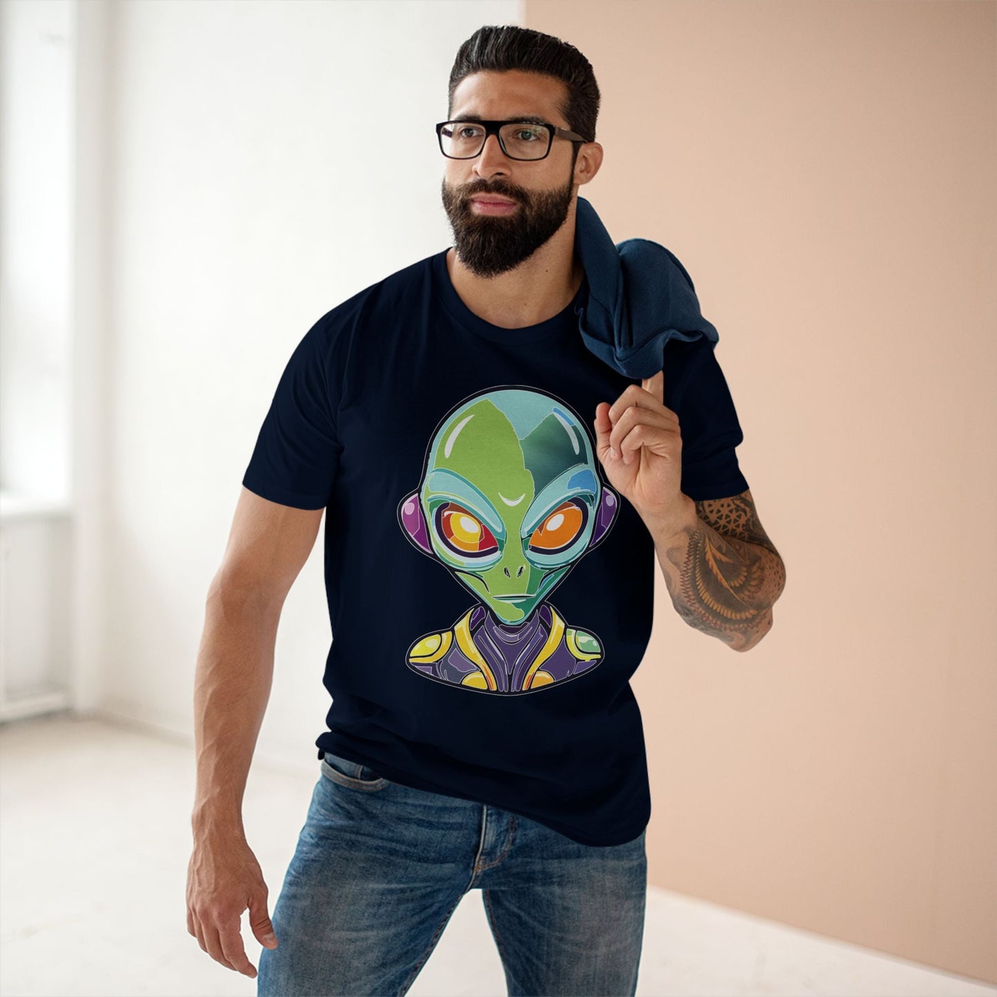 Aliens Graphic Unisex 100 Cotton Staple Tee 7
