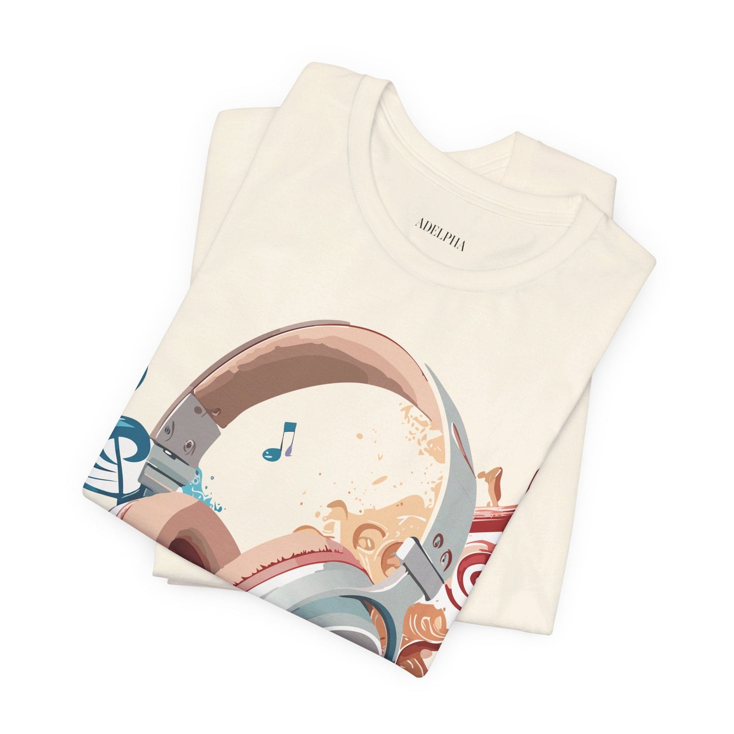 Music Graphic Unisex 100 Cotton Vintage Art with Musical Elements Tee 97