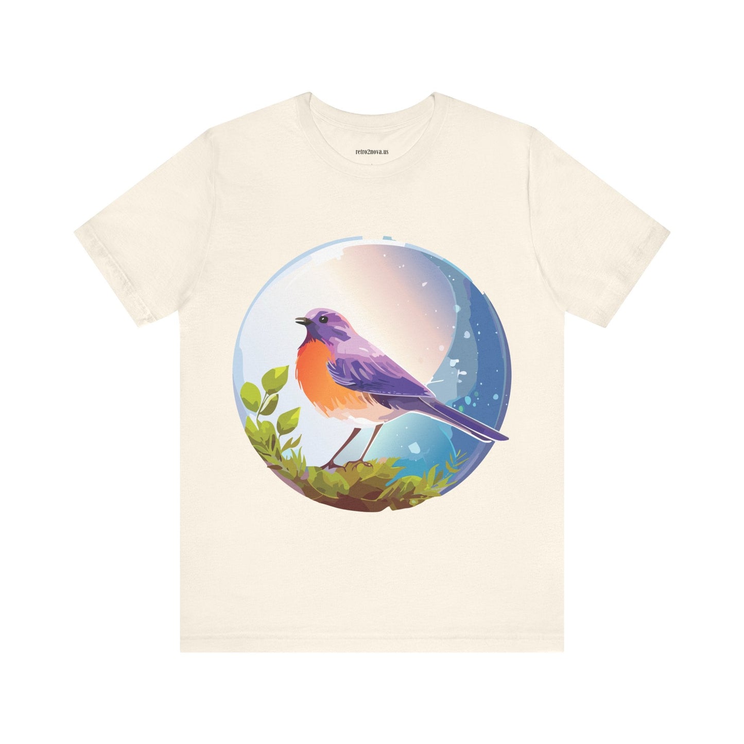Unisex Animals And Bird Shirt Graphic Cotton T Shirt With Original Retro2Nova Art Premium Short Sleeve Tee