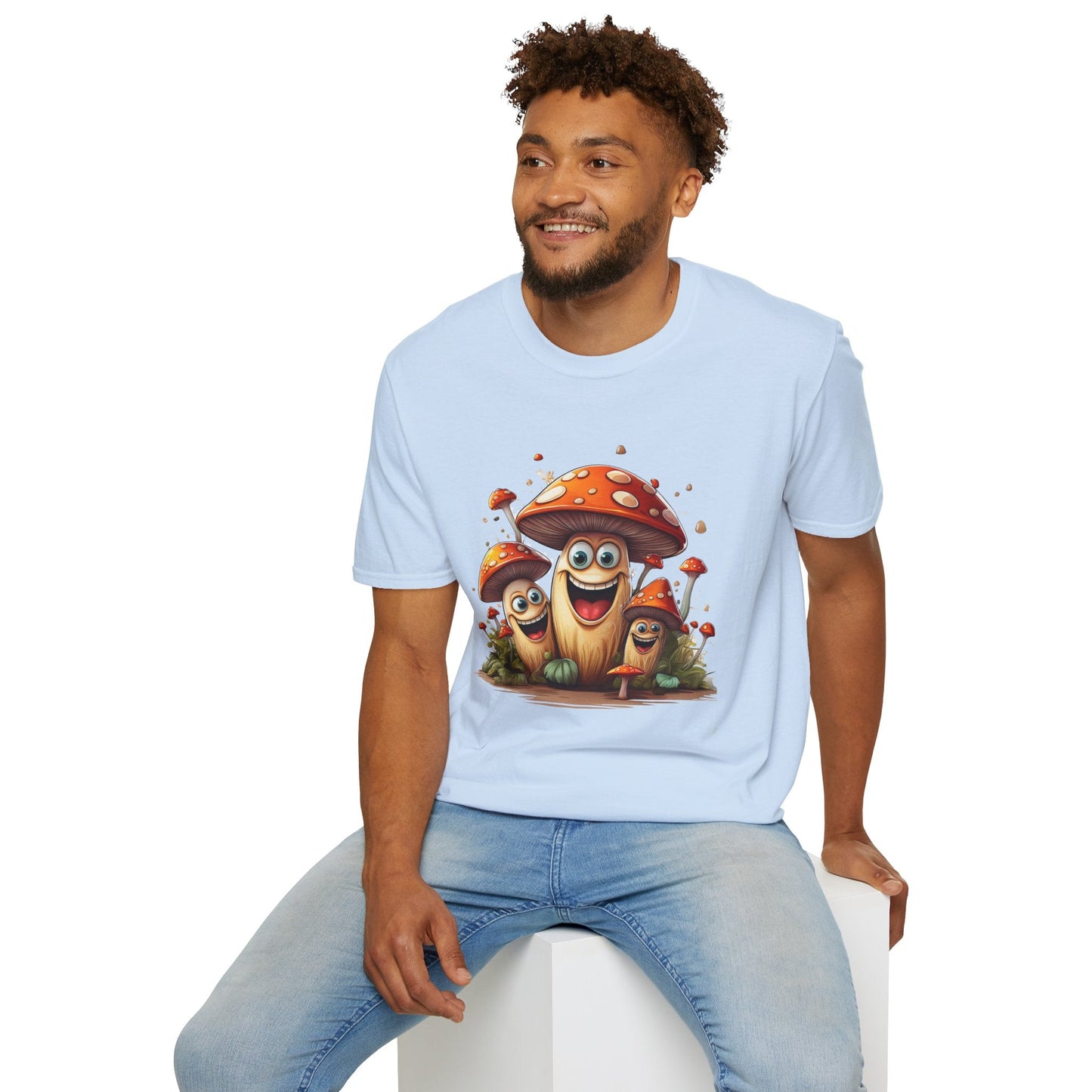 Mashroom Tee Shirt Unisex Funny Mashroom Design Softstyle 100 Percent Cotton Gildan