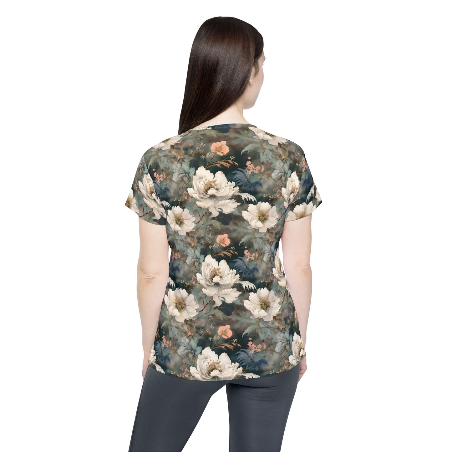 Women Poly T-Shirt with Floral Print