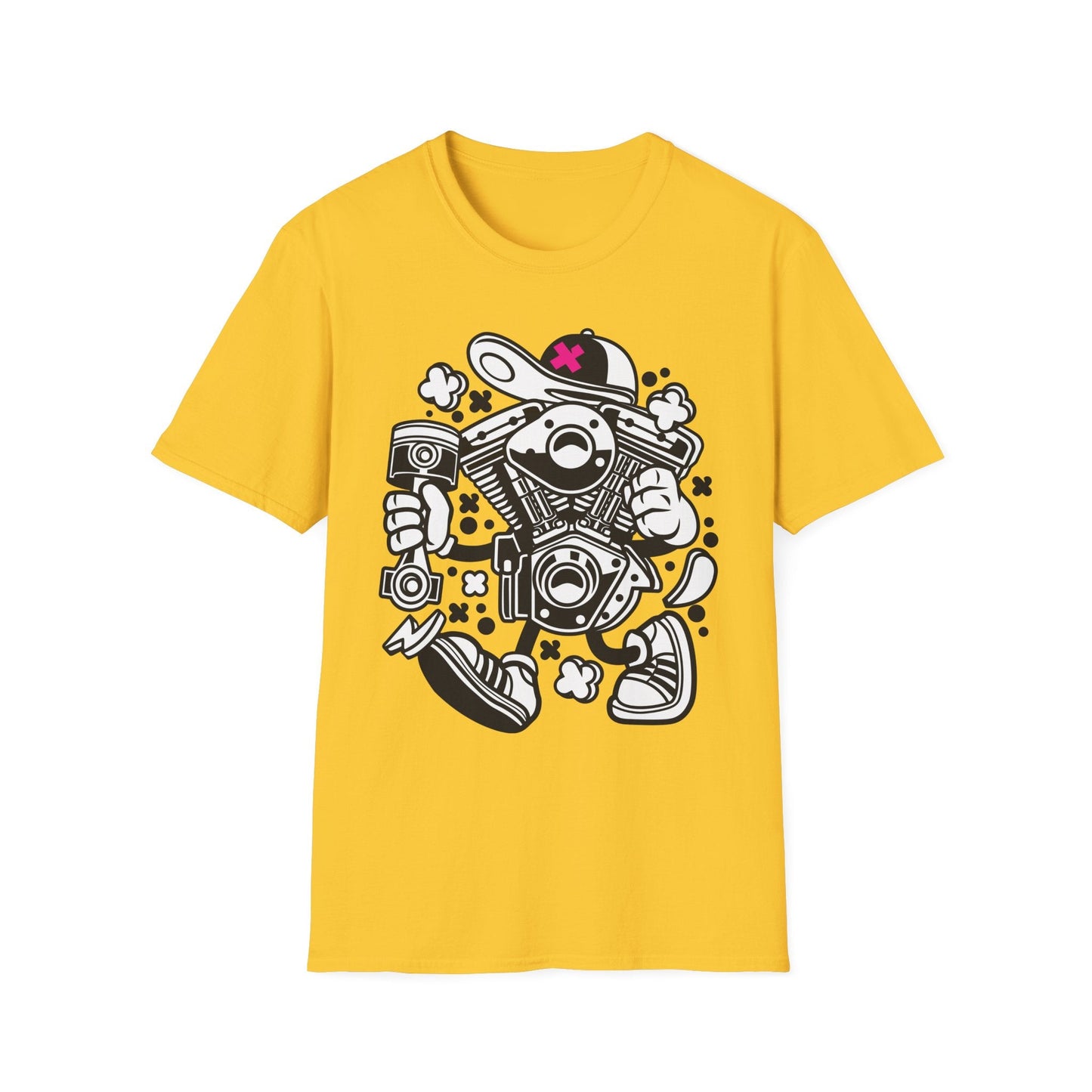 Cartoon T Shirt Animation Tee Funny Tee Unisex Gildan Softstyle 64000 100 Percent Cotton