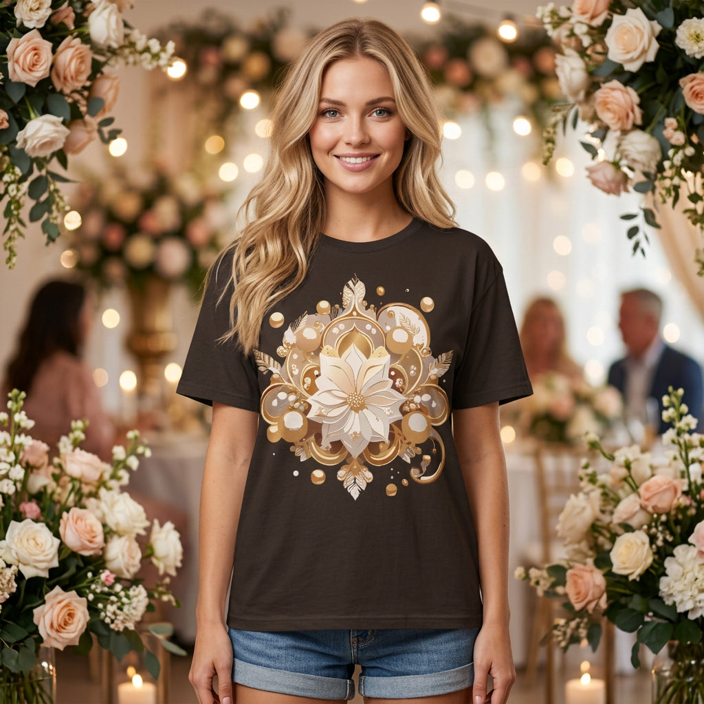 Jewelry Graphic Unisex Cotton Bella+Canvas Tee with Art Design n125