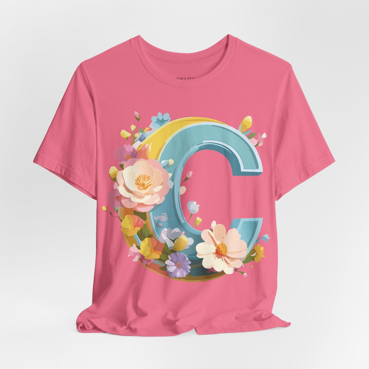 Letter C Shirt Graphic Tee Unisex Vintage Art Design Tee Adelpha Premium Short Sleeve