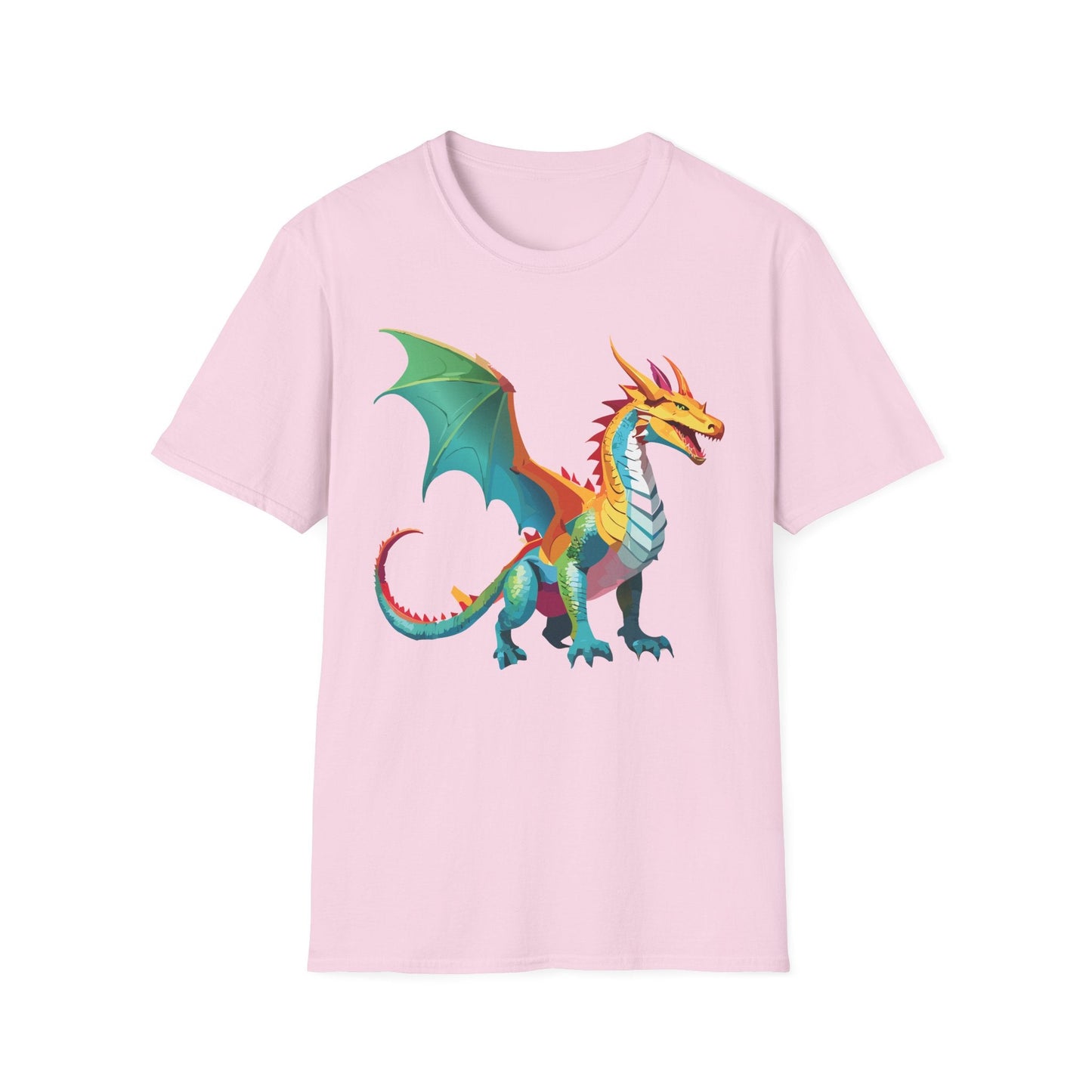 Dragon T Shirt Unisex Animal Design Tee Softstyle Gildan 64000 100 Percent Ring Spun Cotton