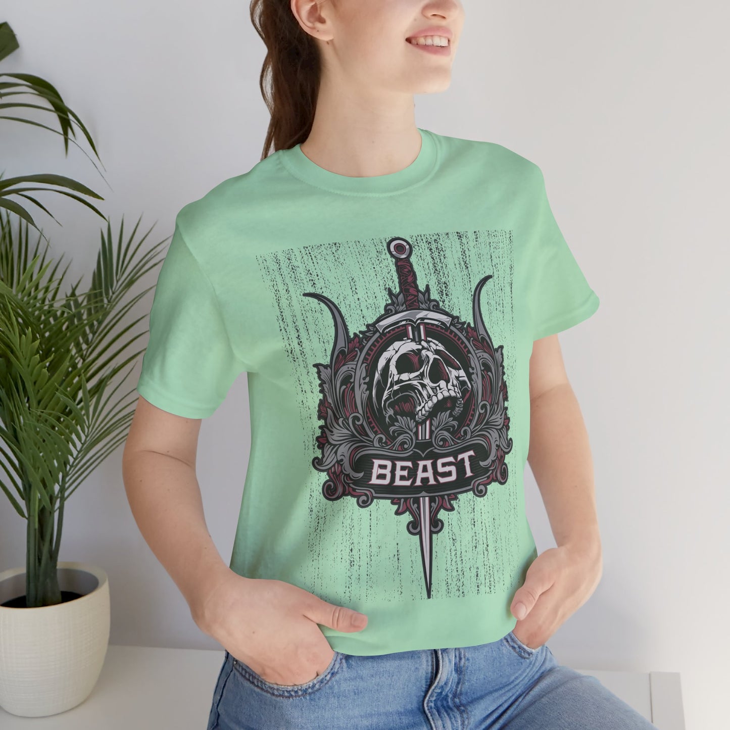 Beast Graphic Tee, Graphic T-Shirt, Artistic Vintage T-Shirt, Vintage Shirt, Skull Tee, Art Design Skull Tees