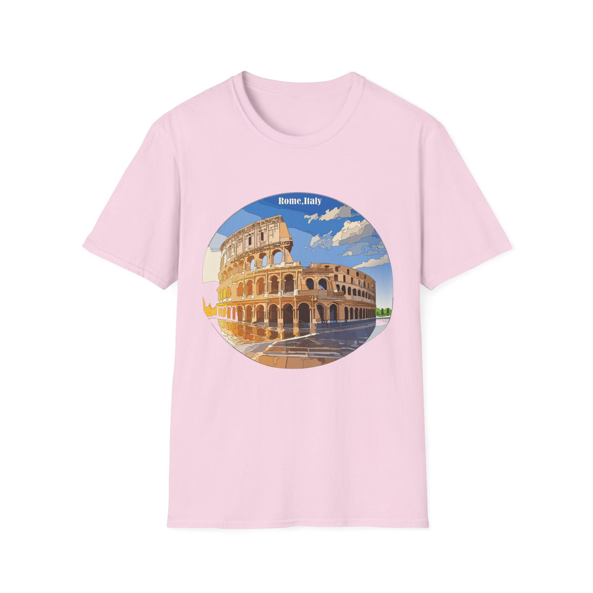 Colosseum Rome Illustration T-Shirt | Rome Italy Travel Souvenir