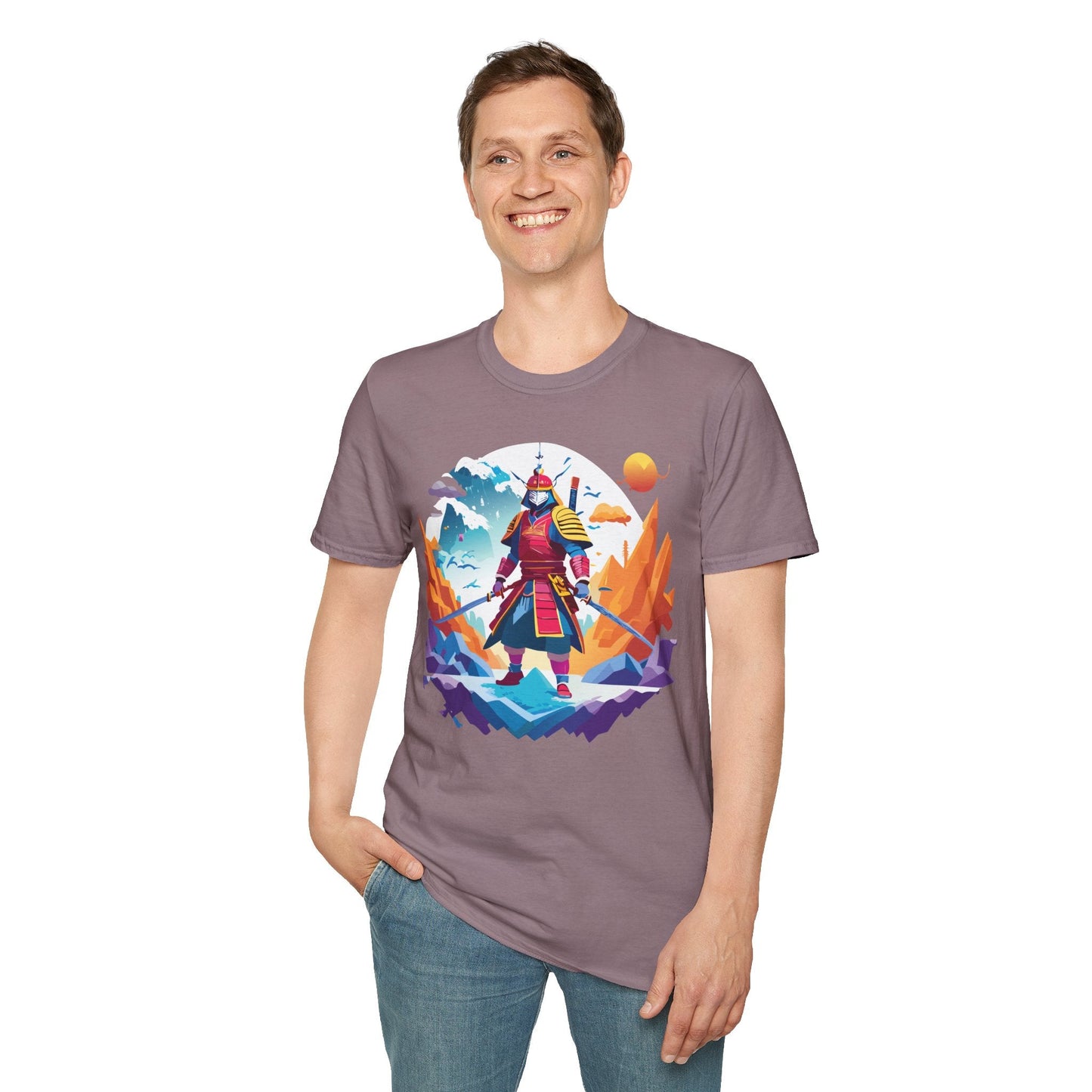 Samurai Shirt Unisex Short Sleeve T Shirt Gildan Softstyle 64000 100 Percent Ring Spun Cotton Tee