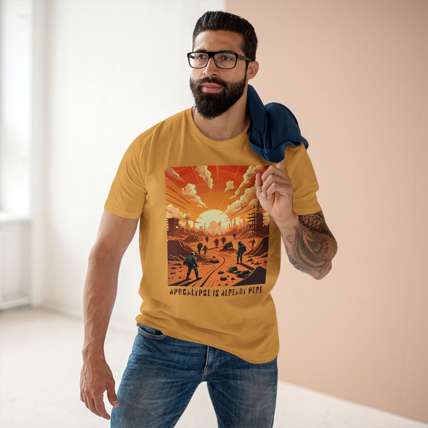 Cataclysm Doomsday Shirt Unisex Premium Cotton Tee With Original Art Retro2Nova Design