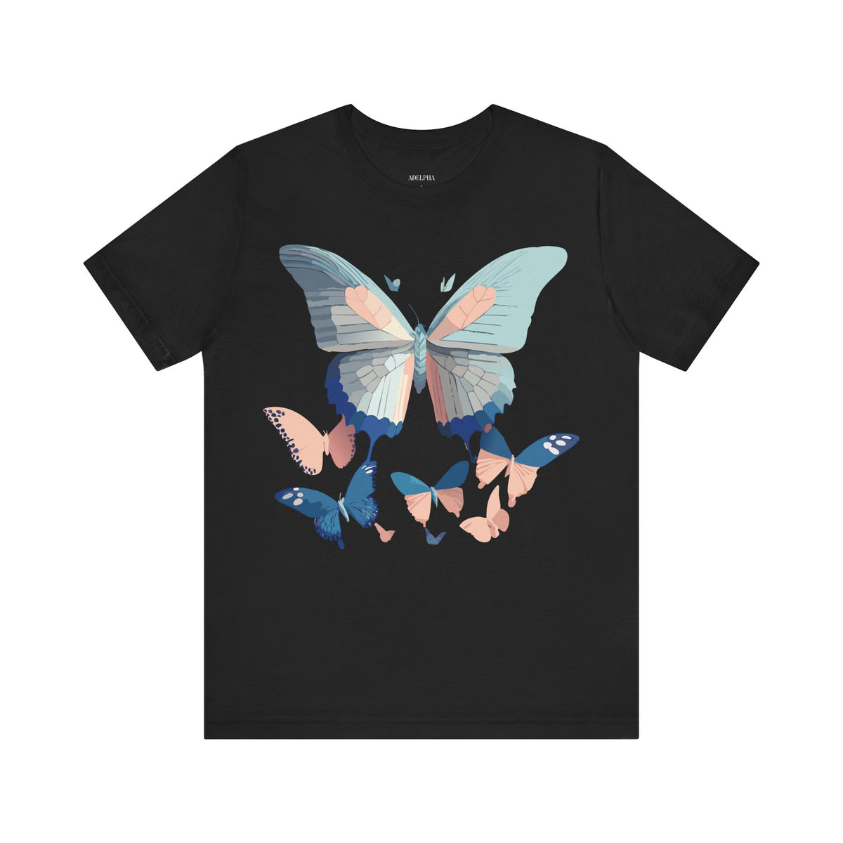 Butterfly Graphic Unisex Cotton Bella+Canvas Tee with Art Design n91