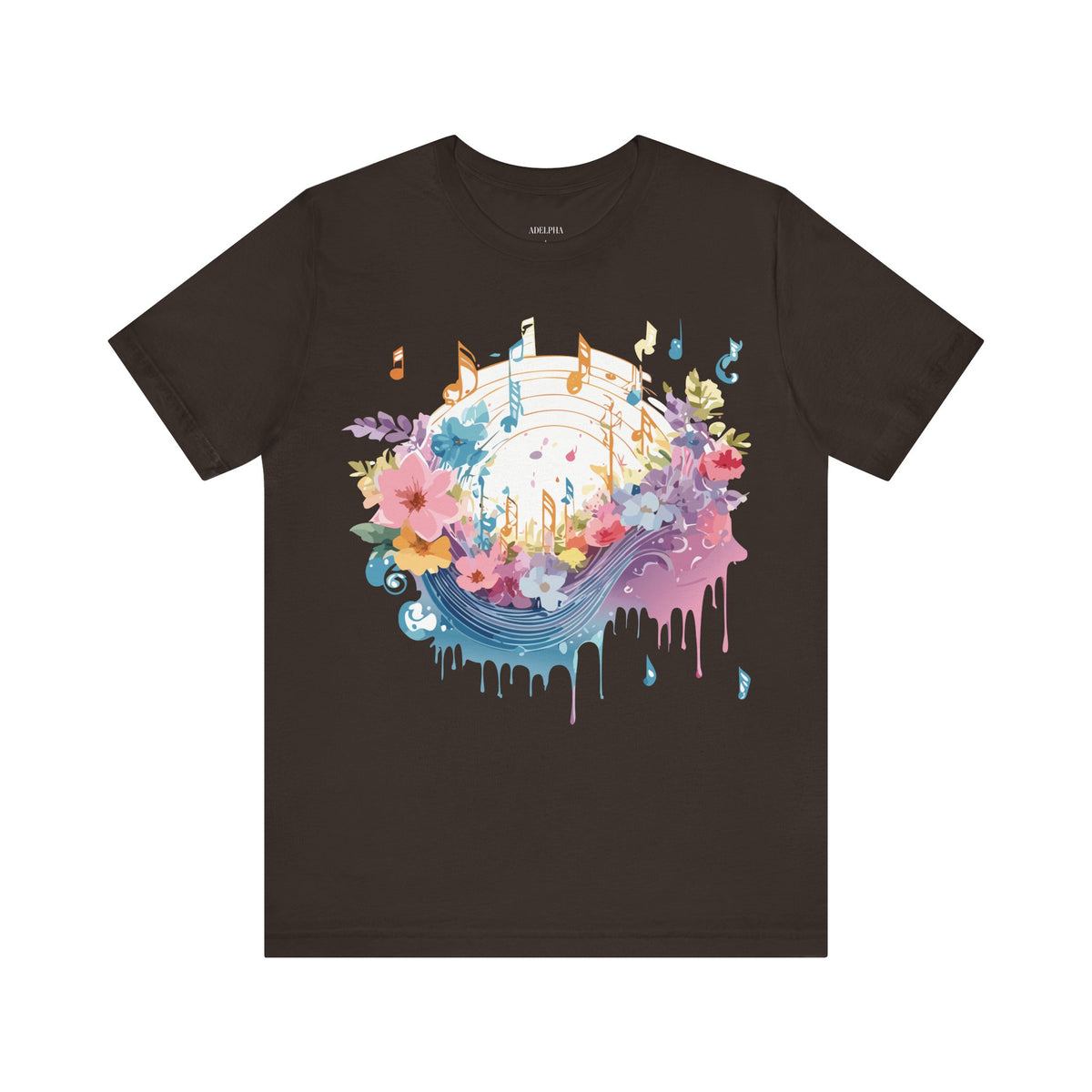 Music Graphic Unisex Cotton Bella+Canvas Tee with Art Design m85