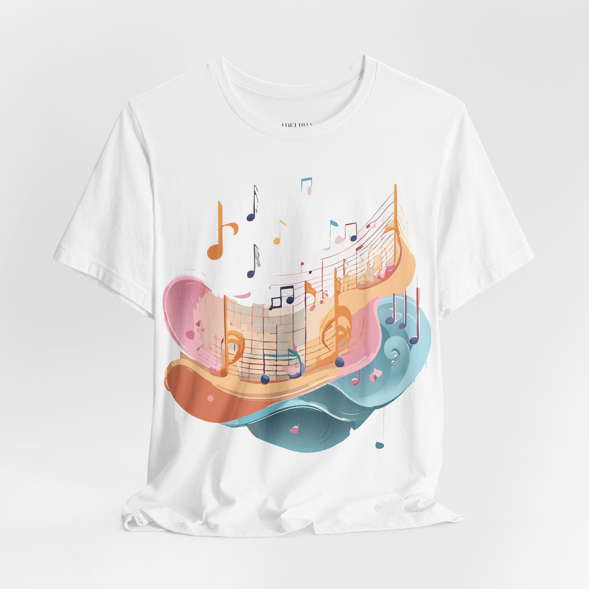 Music Graphic Unisex Cotton Bella+Canvas Tee with Art Design m139