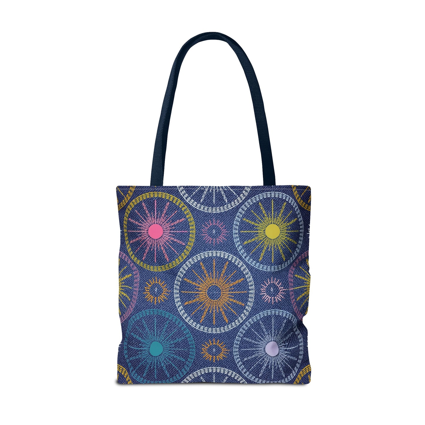Denim Fabric Imitation Print Unisex Canvas Bag Poly Spun 3 Sizes Tote Bag 183-4